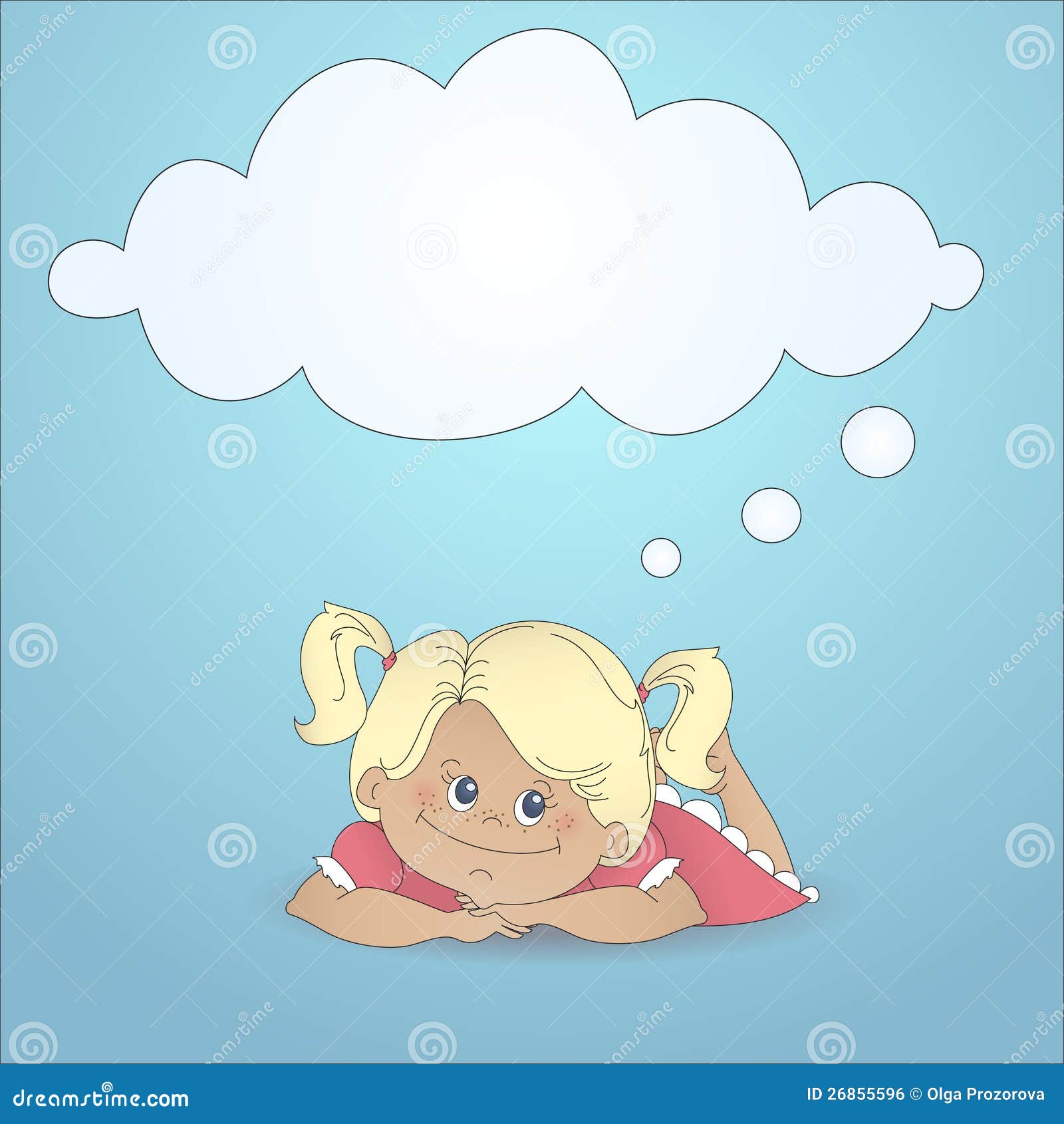 Little Girl Dreaming Clipart People