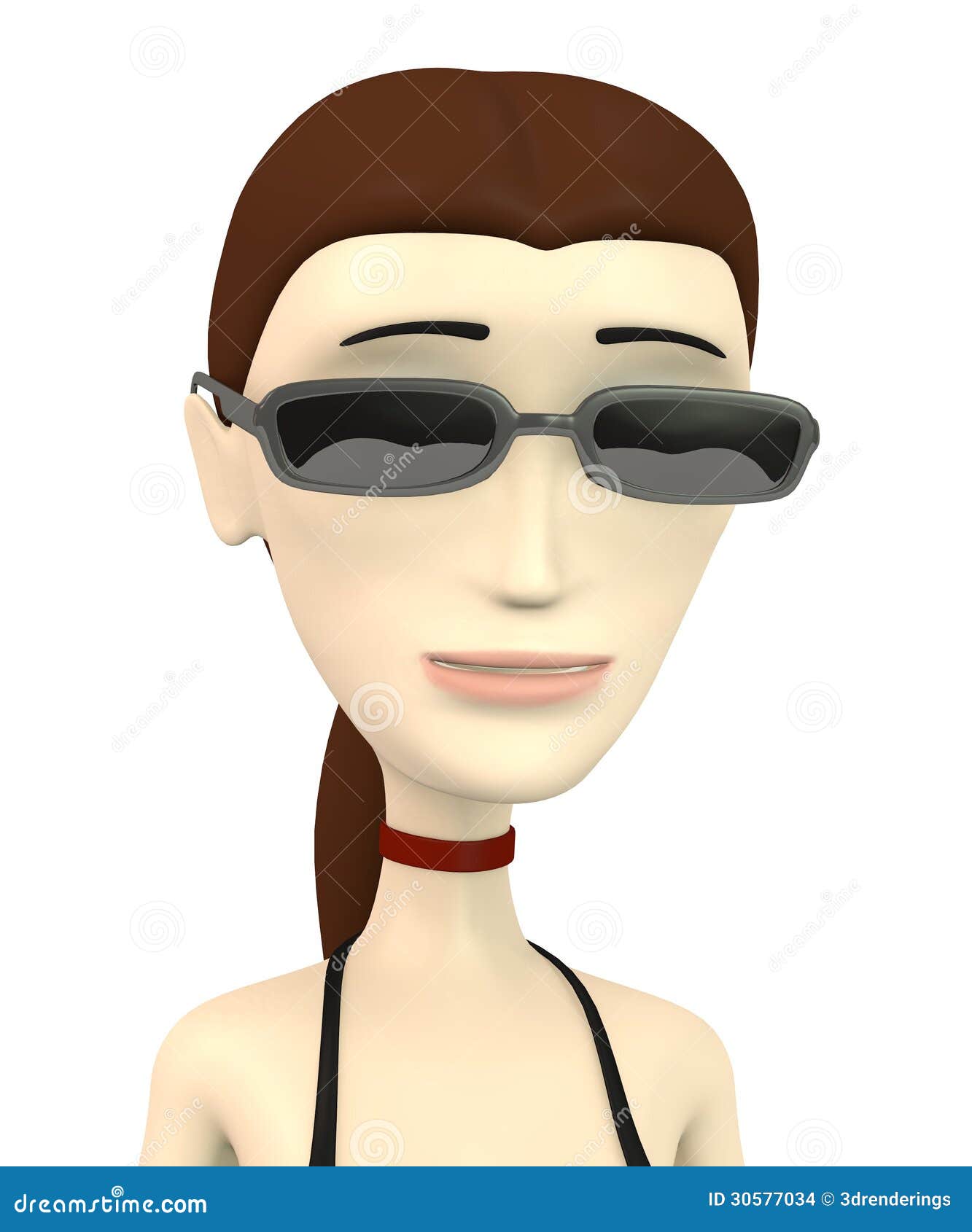 Cartoon Girl With Glasses Stock Images - Image: 30577034