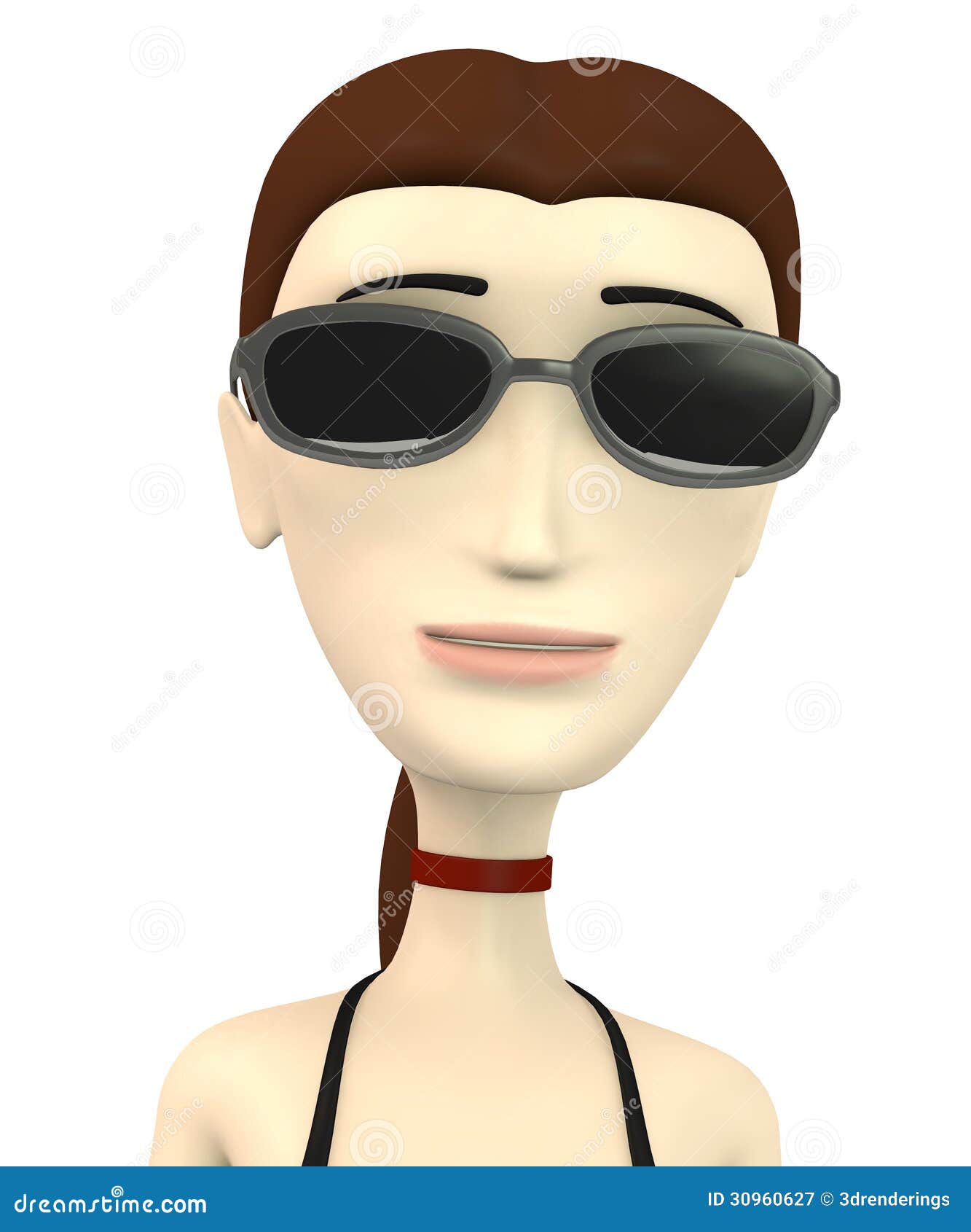 Cartoon Girl With Glasses Royalty Free Stock Photography - Image: 30960627