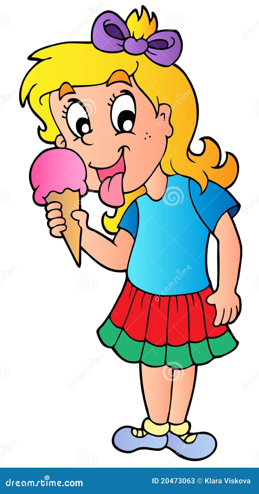 Cartoon Girl With Icecream Stock Vector Illustration Of Refresh Cartoon Girl With Icecream Stock Vector Illustration Of Refresh