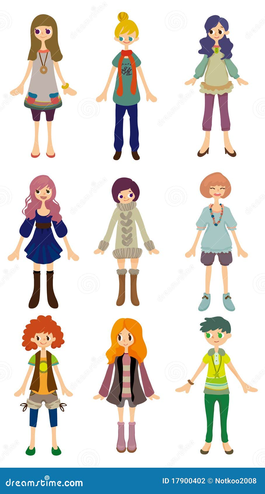 Cartoon Girl Icon Stock Photography - Image: 17900402