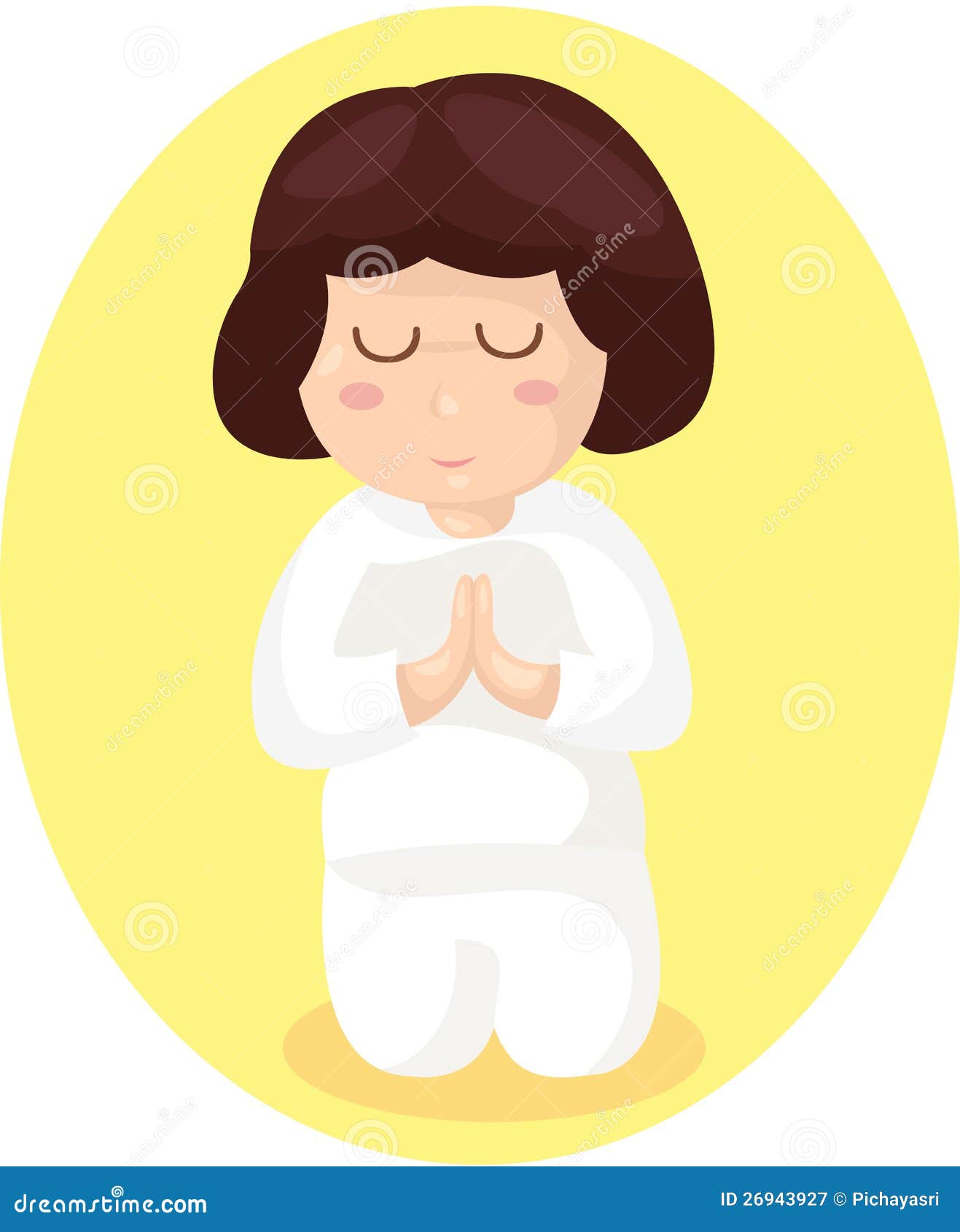 girl praying clip art