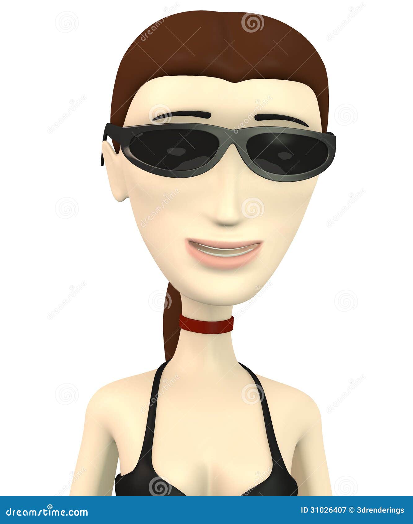 Cartoon Girl with Sunglasses Stock Illustration Illustration of toon