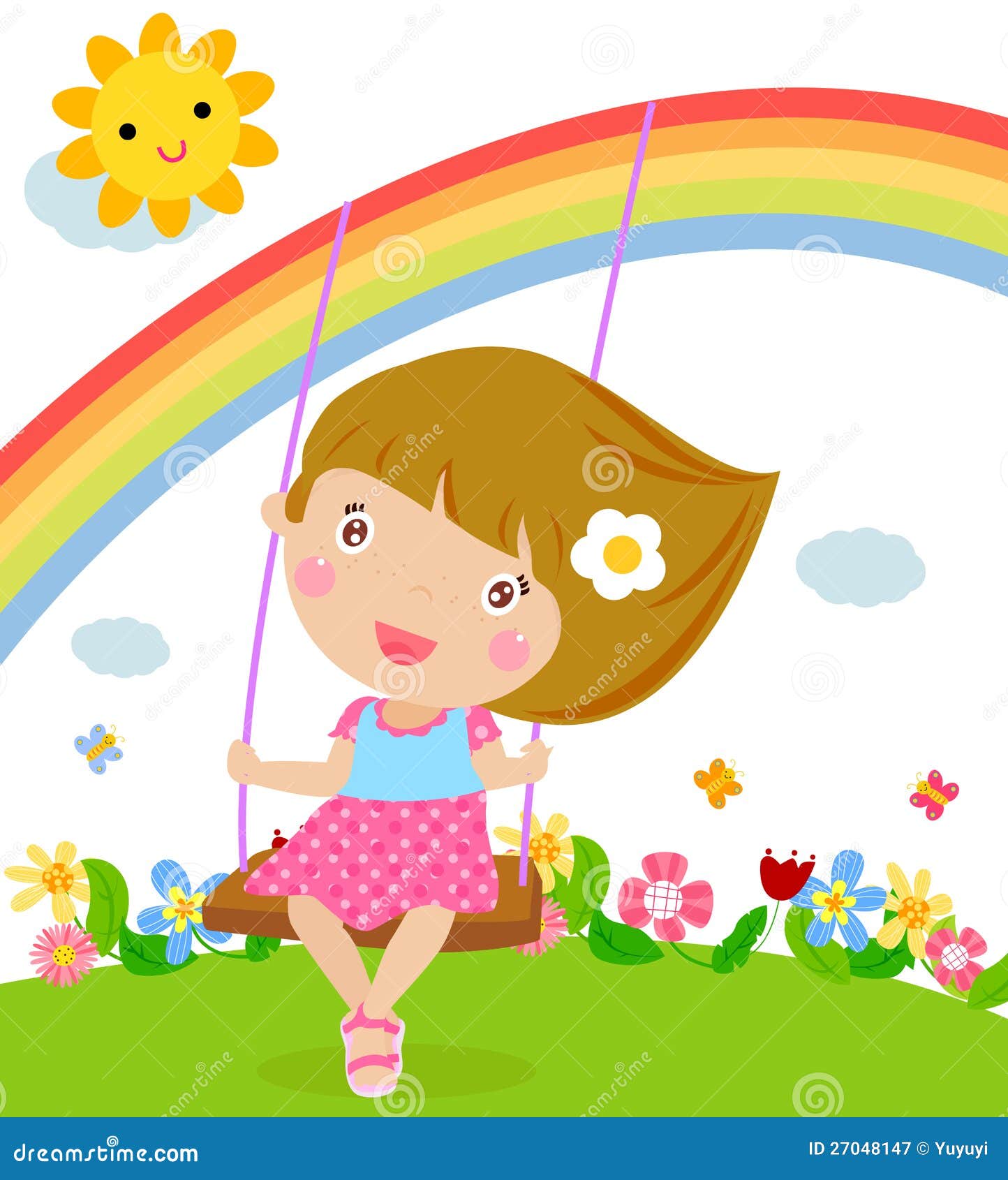 clipart girl on swing - photo #47