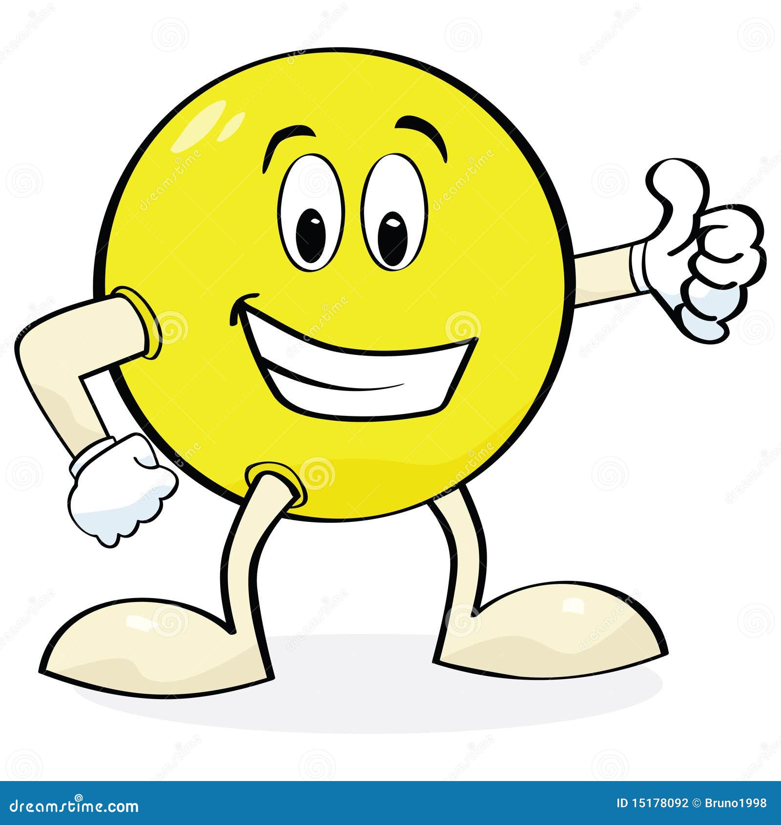 Cartoon giving thumbs up stock vector. Illustration of smiling - 15178092