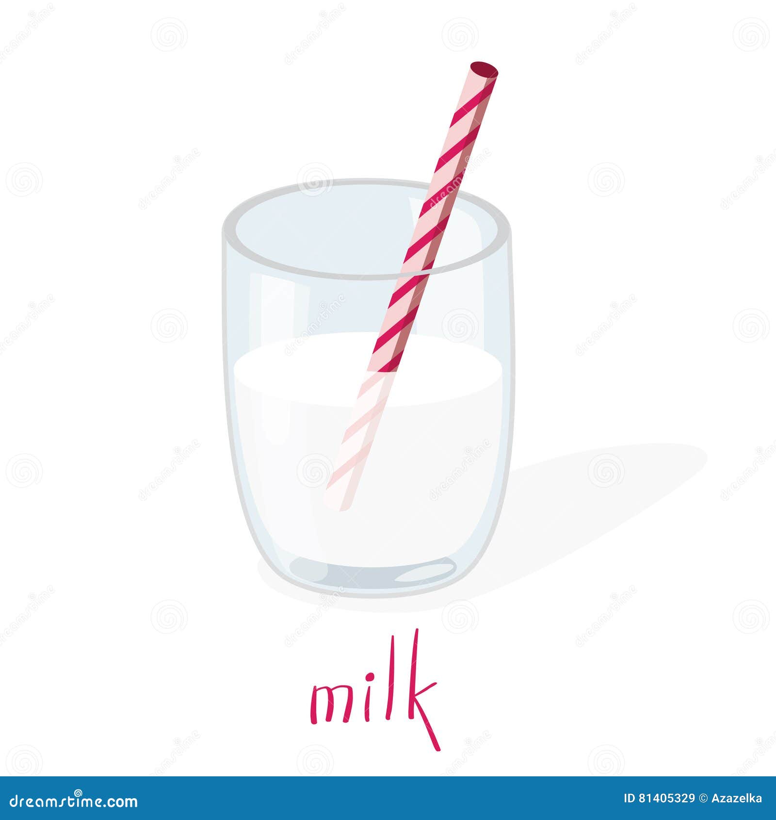 It Is One Pink Straw Isolated On White.Straw Isolated On White