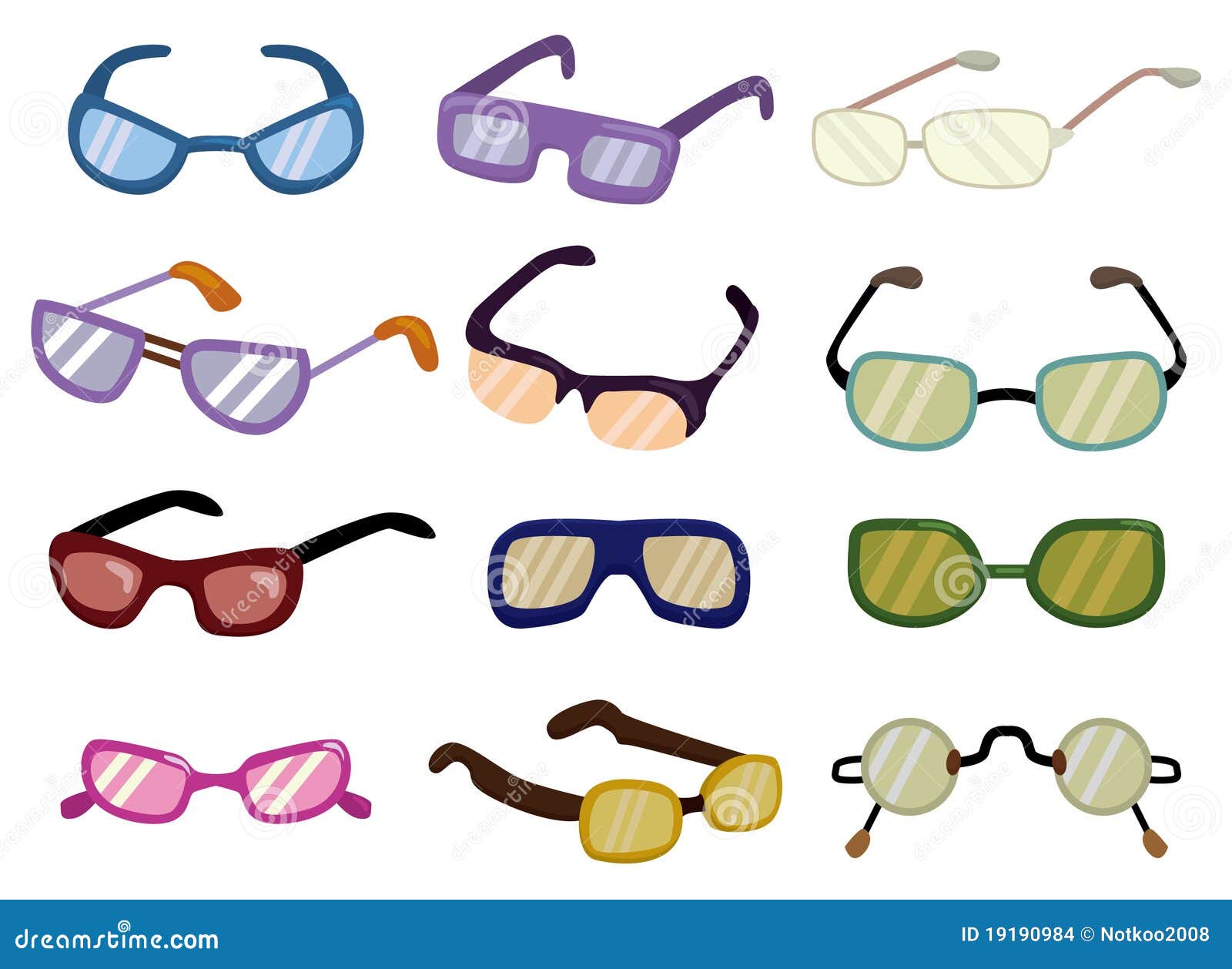 Cartoon Glasses icon stock vector. Illustration of glasses - 19190984