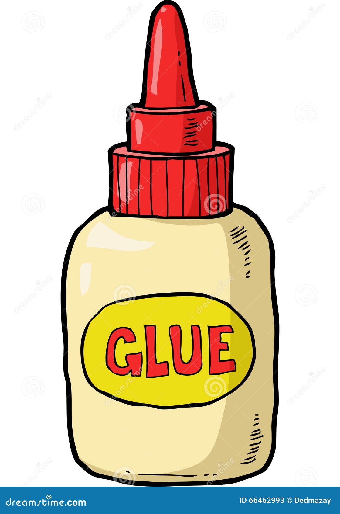 Cartoon glue bottle stock vector. Illustration of glue - 66462993