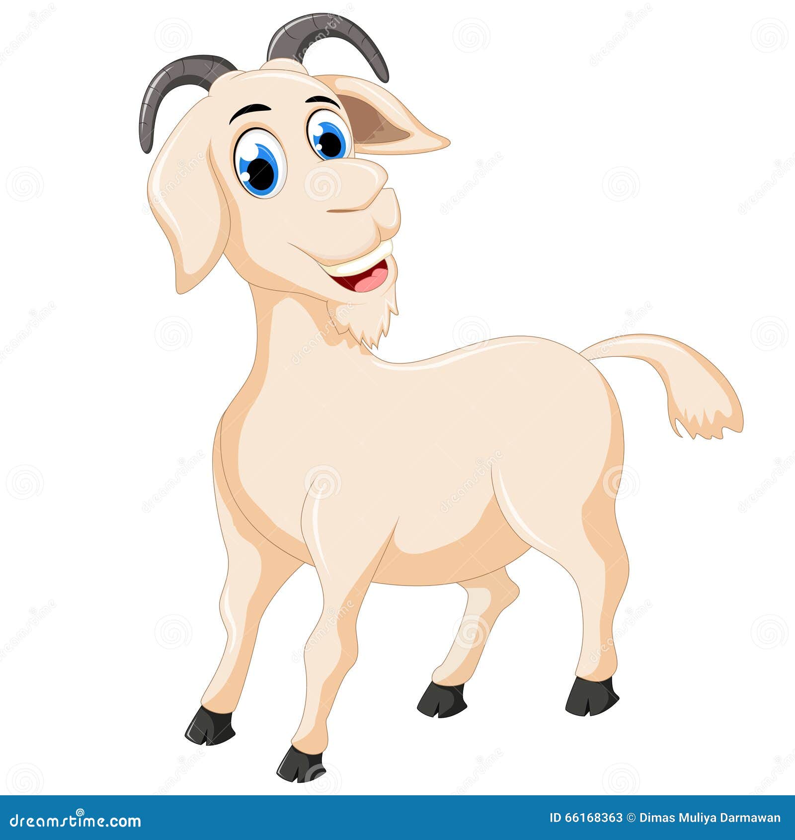 Cartoon goat run stock illustration. Illustration of lovable - 66168363