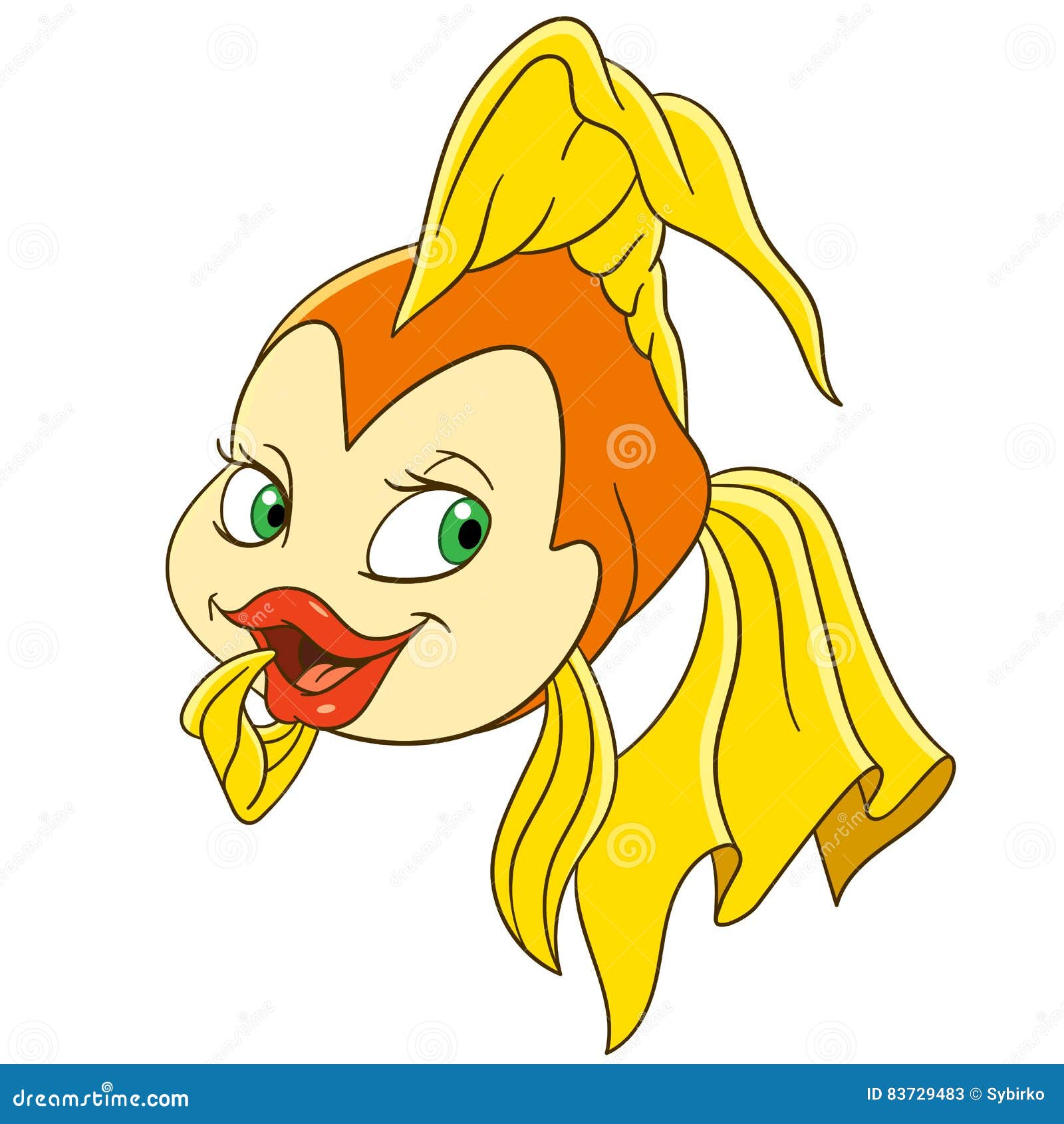 Download Cartoon goldfish fish stock vector. Illustration of ...
