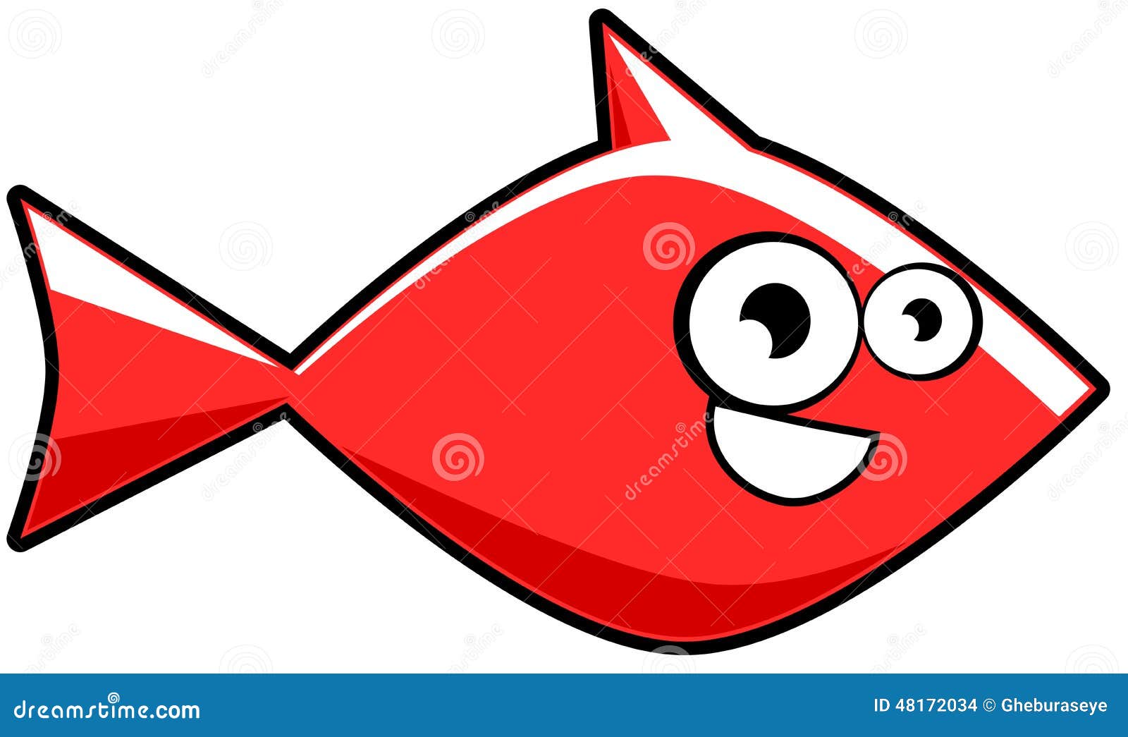 Cartoon goldfish isolated stock vector. Image of goldfish - 48172034