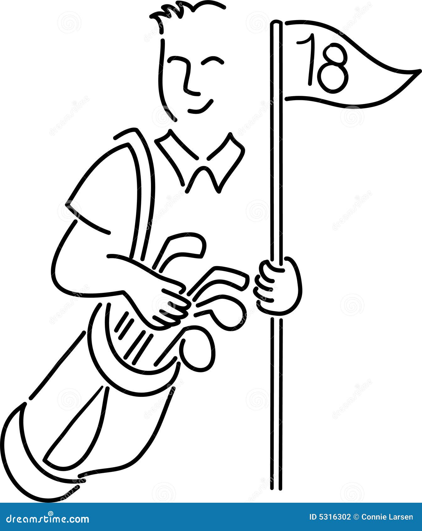 Cartoon Golfer/ai stock vector. Illustration of illustrated - 5316302
