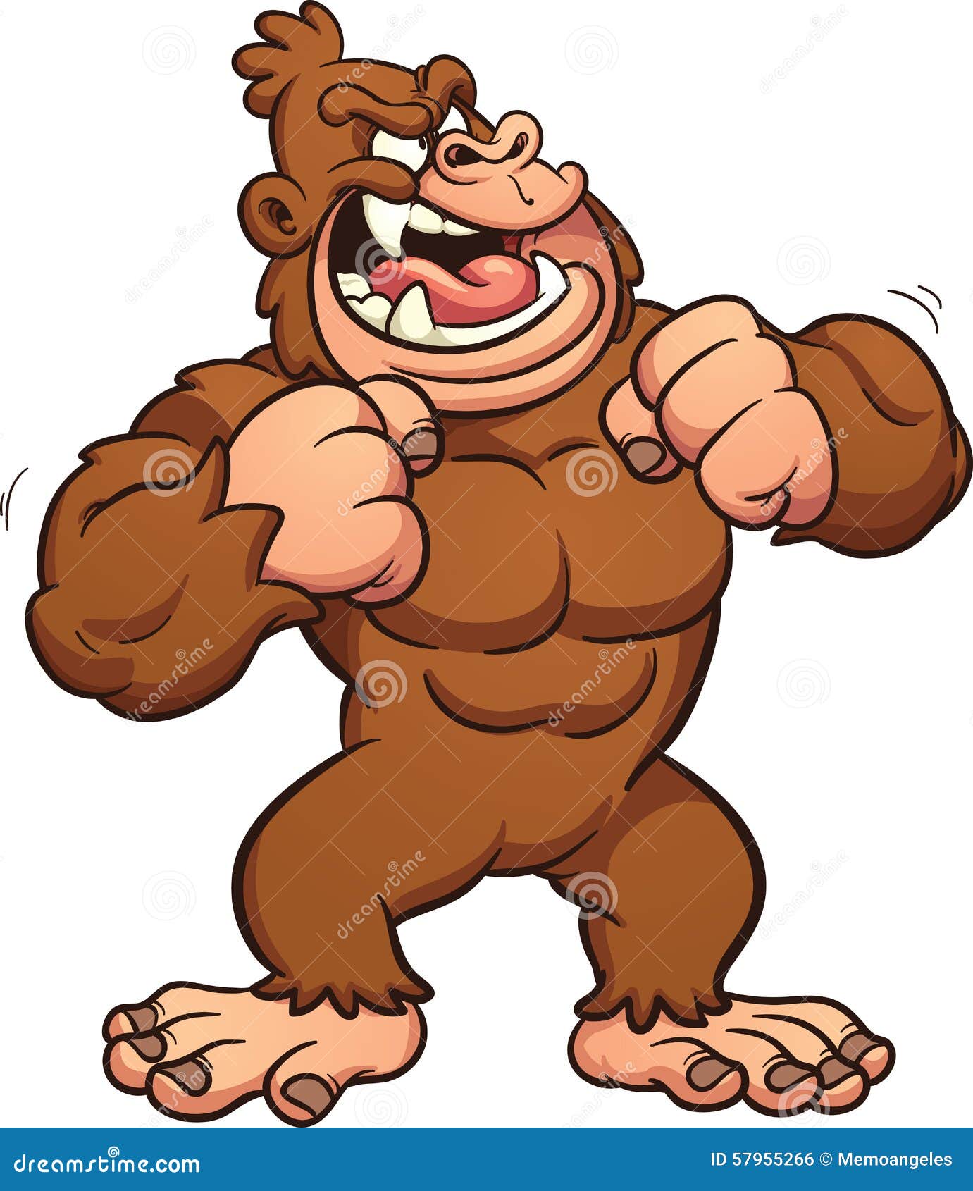 Cartoon gorilla stock vector. Illustration of brown, simple - 57955266 Cartoon gorilla stock vector. Illustration of brown, simple - 57955266