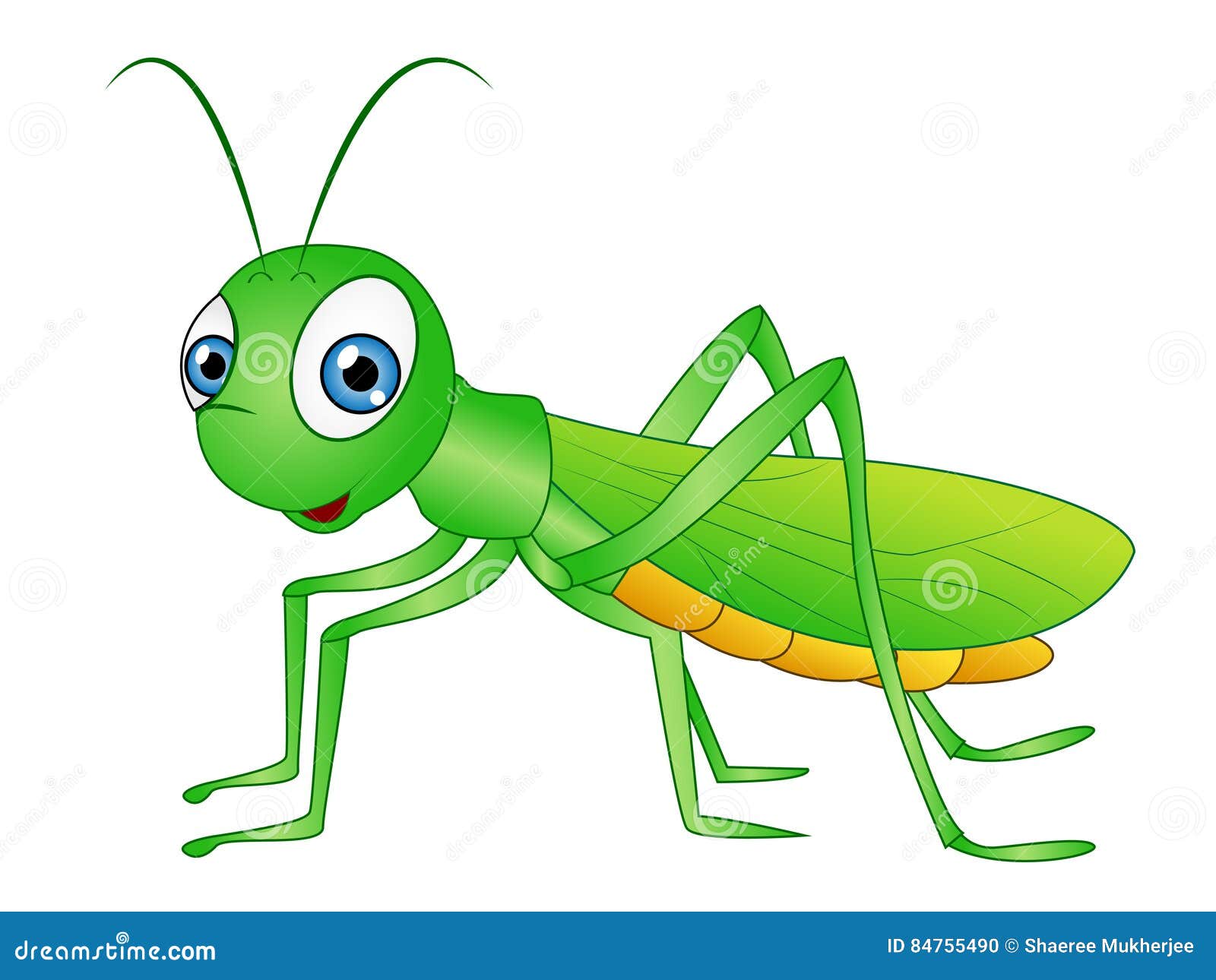 Cartoon Grasshopper Clip Art Stock Illustration - Illustration of insect,  clipart: 84755490