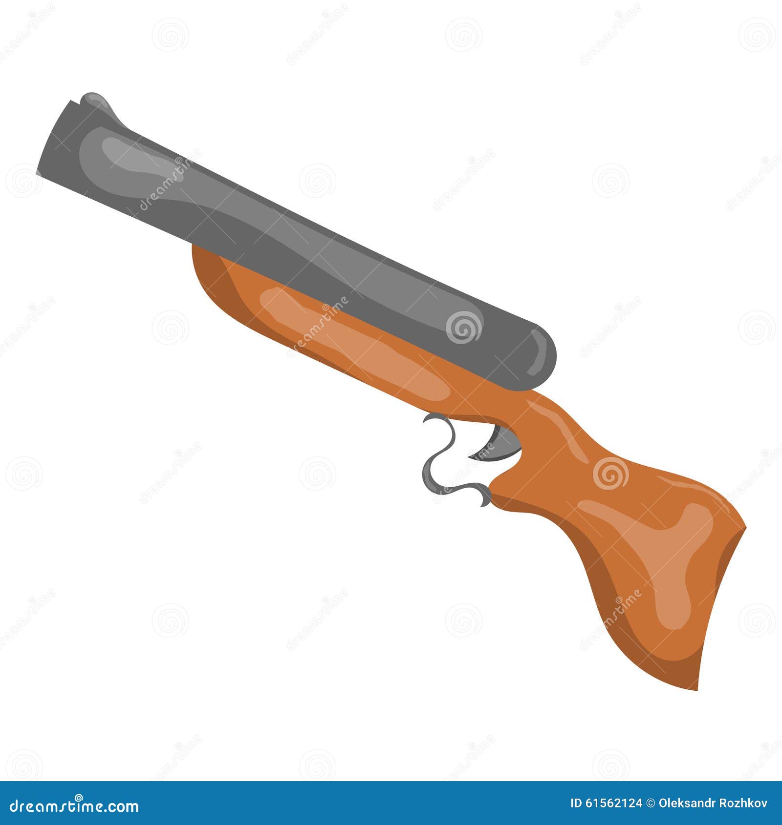 Cartoon gun. stock vector. Illustration of color, forces - 61562124