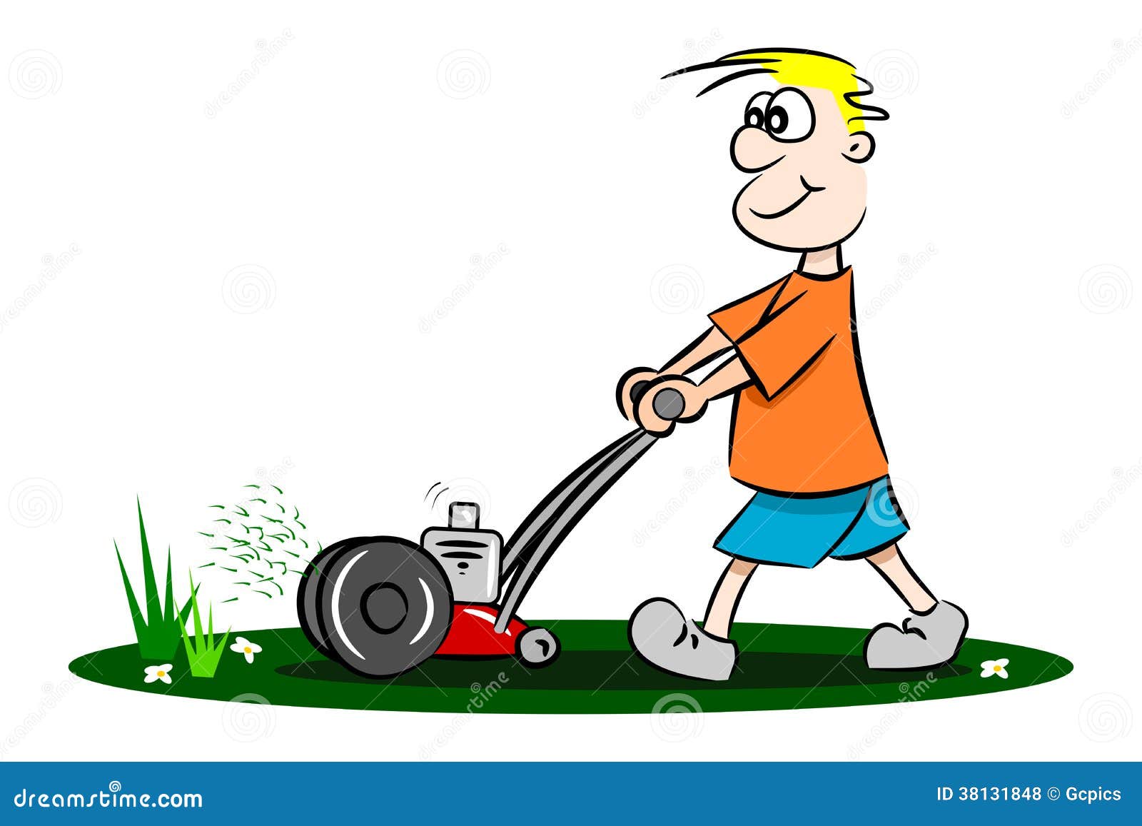 clipart of man cutting grass - photo #8