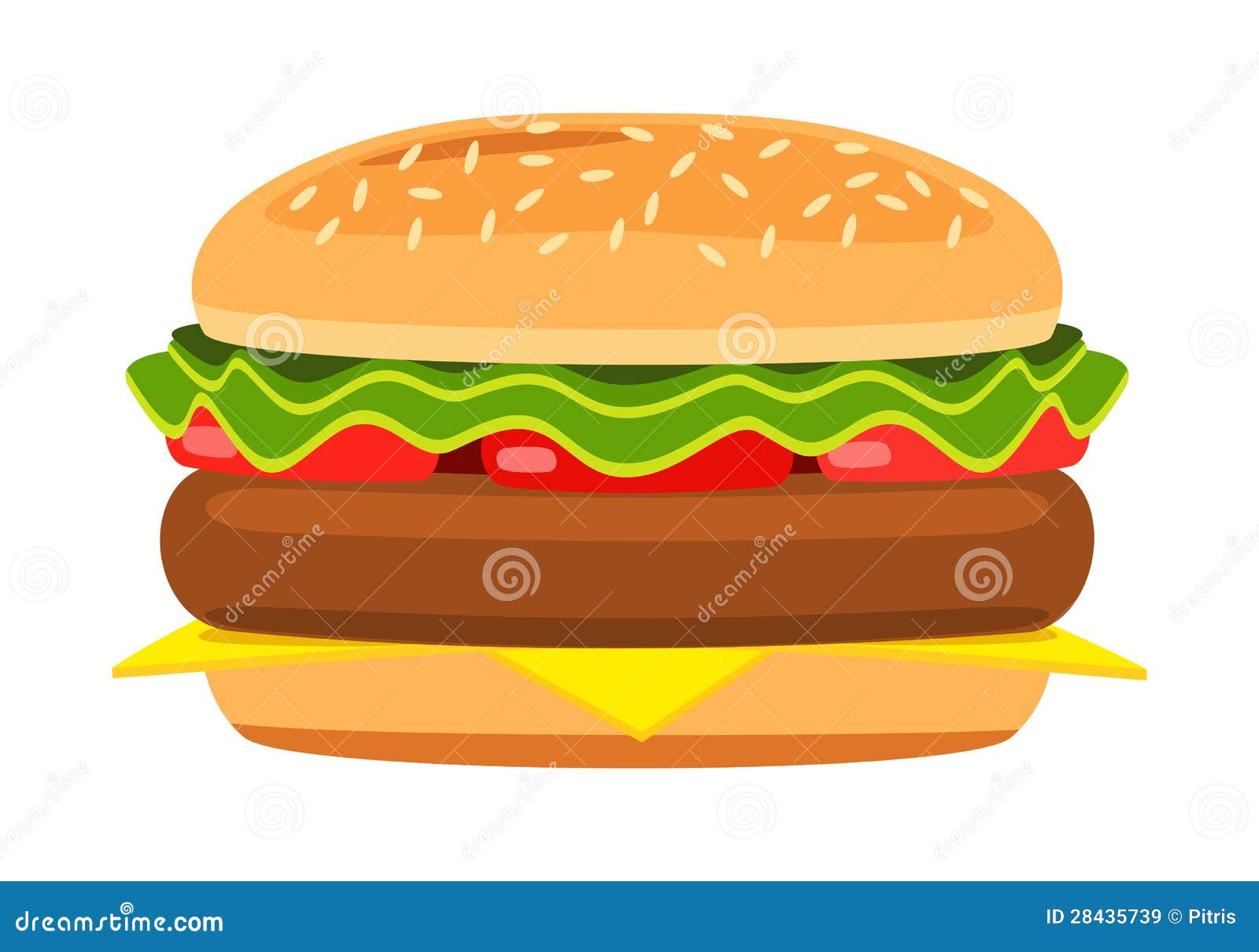 Cartoon Hamburger Royalty Free Stock Images - Image: 28435739