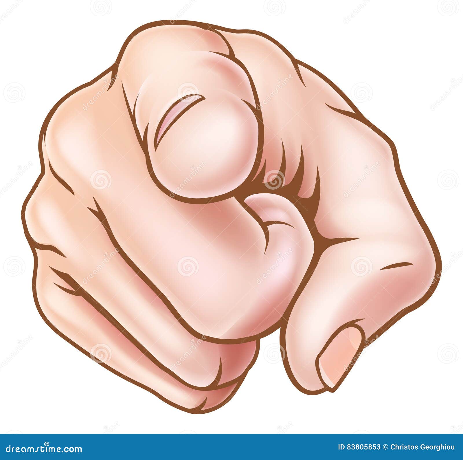 Cartoon Hand Pointing Finger at You Stock Vector - Illustration of
