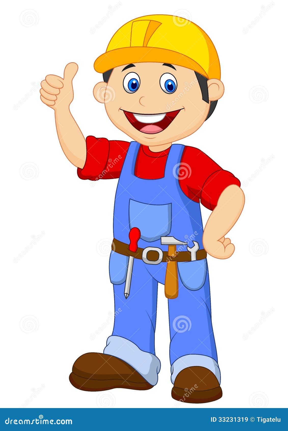 Clipart handyman with tools