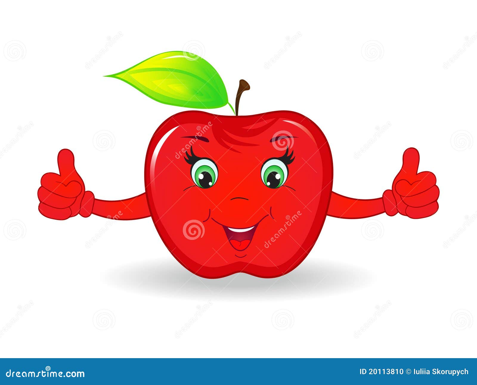 Cartoon happy apple stock vector. Illustration of happy 20113810