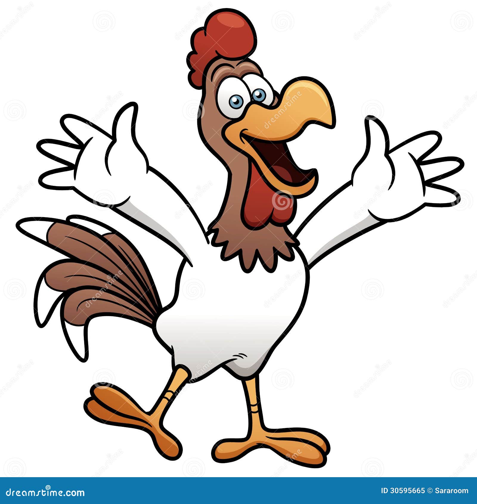 Happy Chicken Cartoon