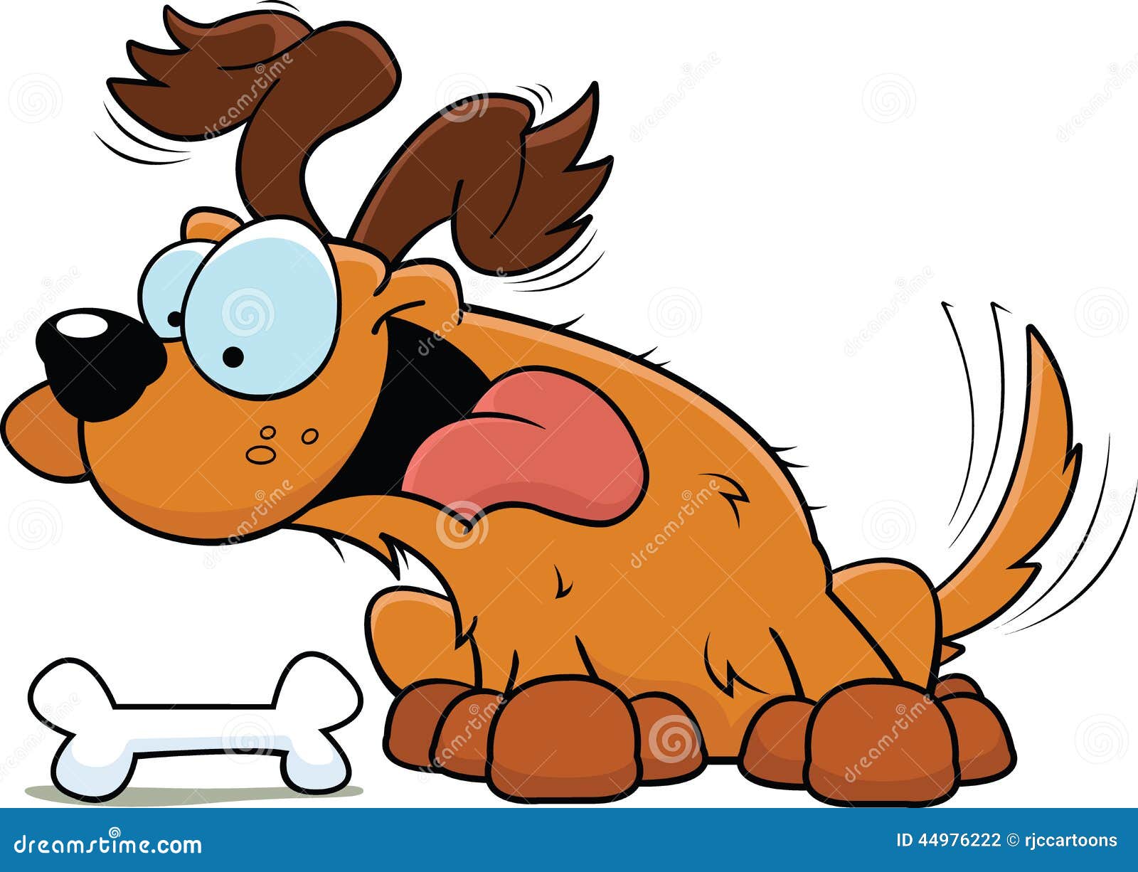 Cartoon Happy Dog with Bone Stock Vector - Illustration of looking, hairy: 44976222 Cartoon Happy Dog with Bone Stock Vector - Illustration of looking, hairy: 44976222