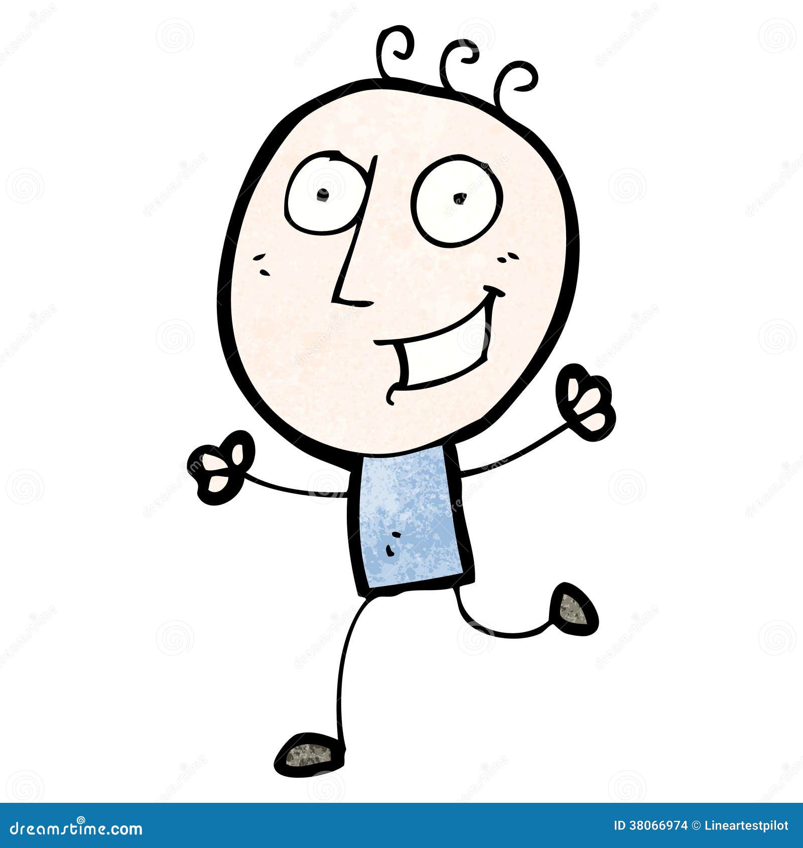 Cartoon Happy Doodle Man Stock Vector Illustration Of Clip 38066974