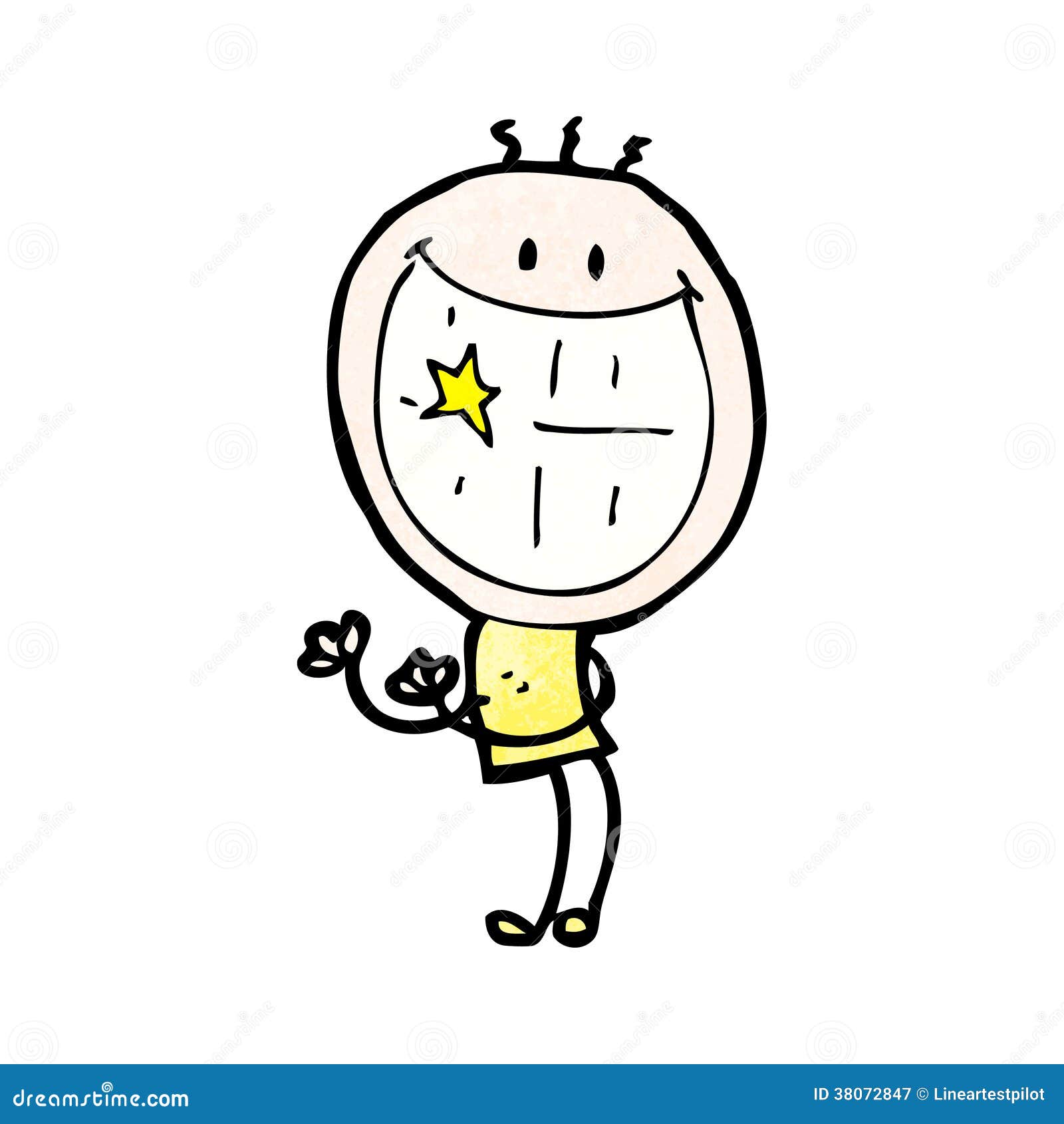Cartoon Happy Doodle Man Stock Vector Illustration Of Cute 38072847