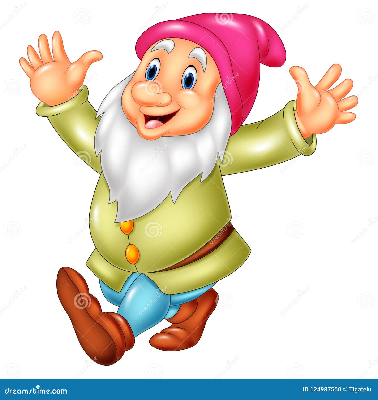 cartoon happy dwarf