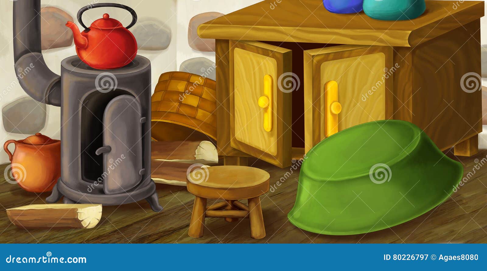 Cartoon Happy and Funny Scene of Old Style Kitchen - for Different Usage Stock Illustration - Illustration of rustic, fireplace: 80226797 Cartoon Happy and Funny Scene of Old Style Kitchen - for Different Usage Stock Illustration - Illustration of rustic, fireplace: 80226797