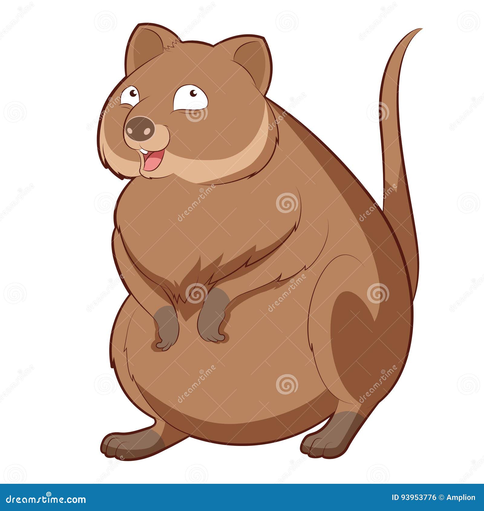 Cartoon happy Quokka stock vector. Illustration of baby 93953776