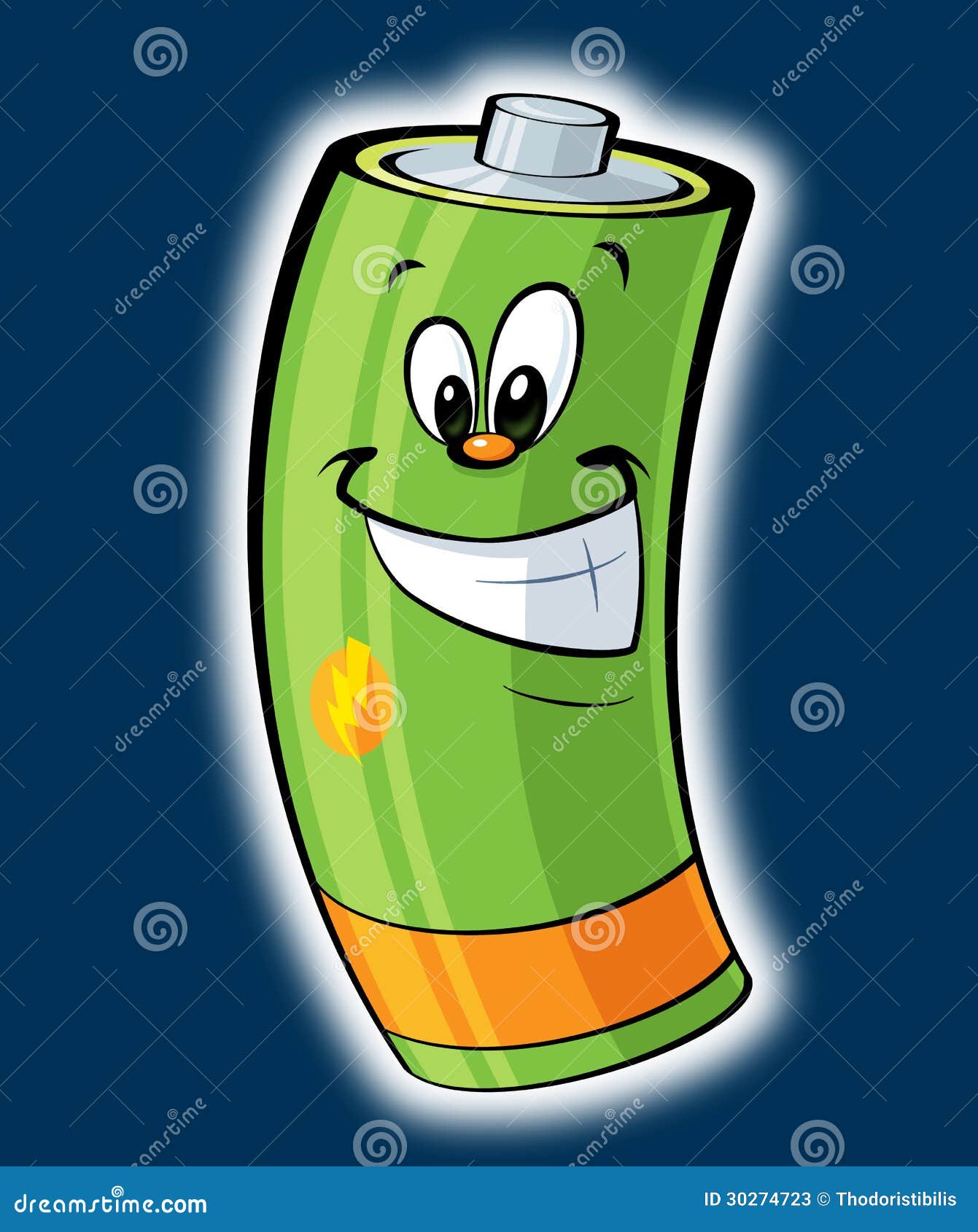 Happy Cartoon Battery Stock Photos Image 30274723