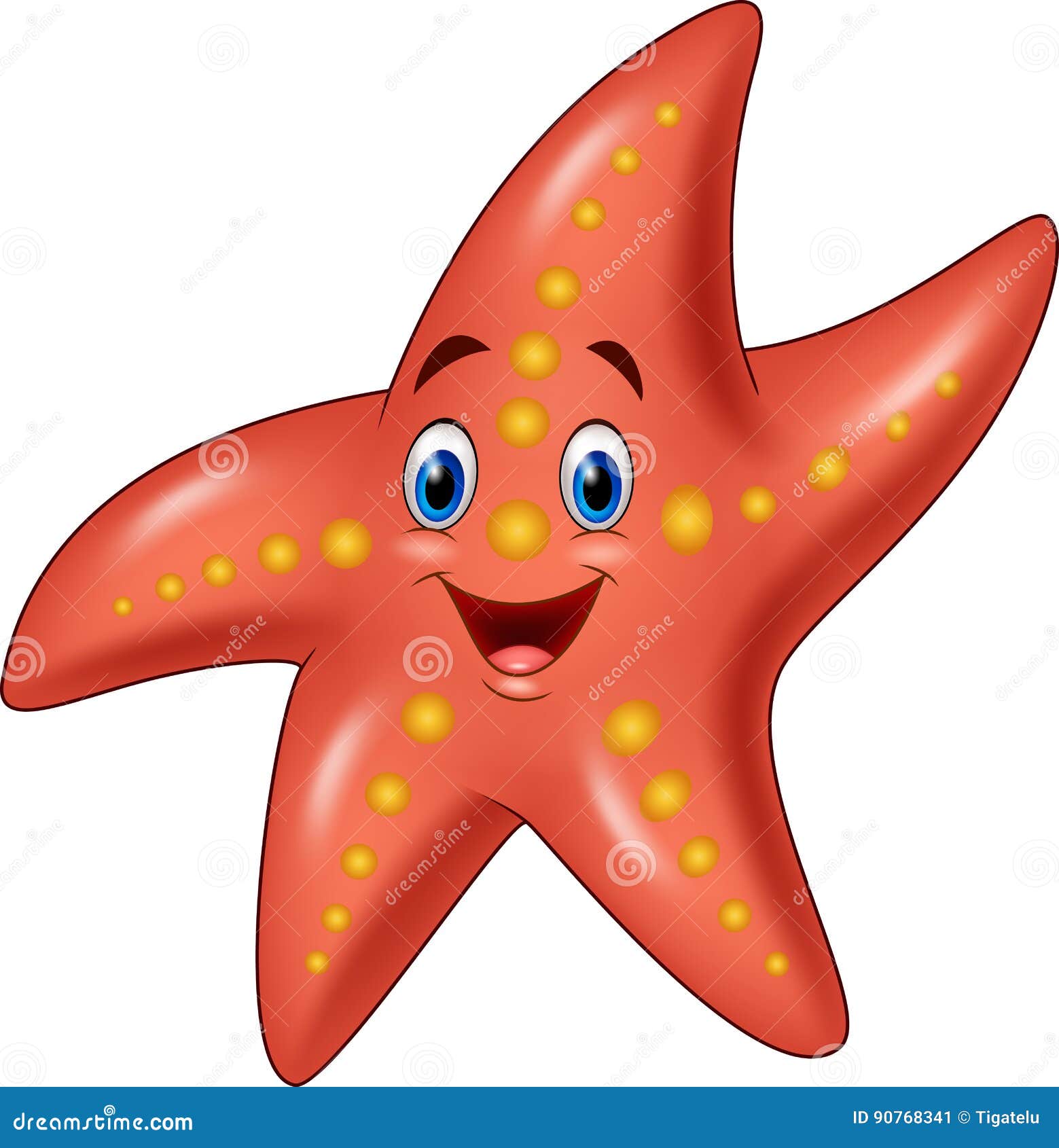 cartoon happy starfish