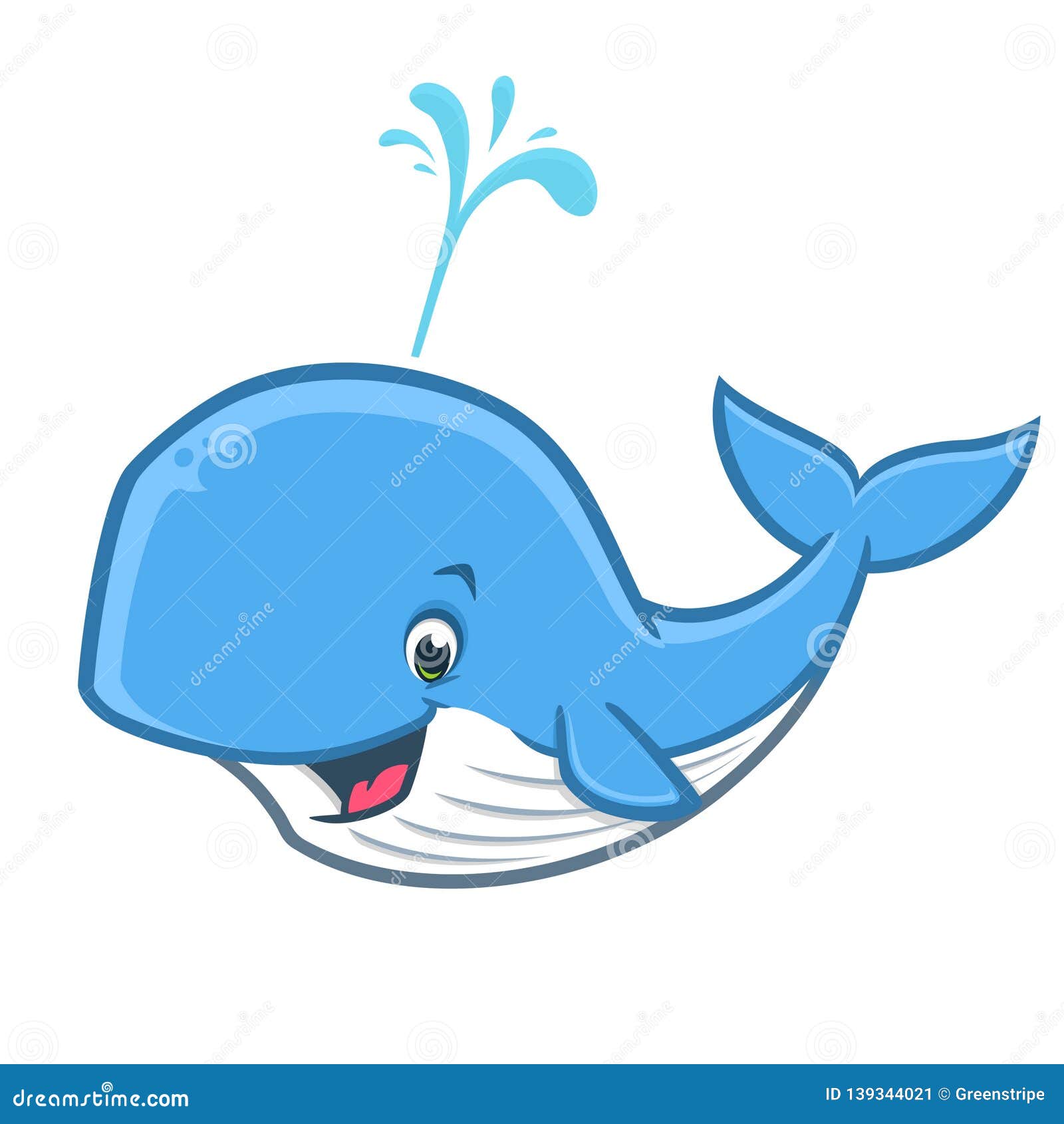 Cartoon Happy Whale stock vector. Illustration of mascot - 139344021