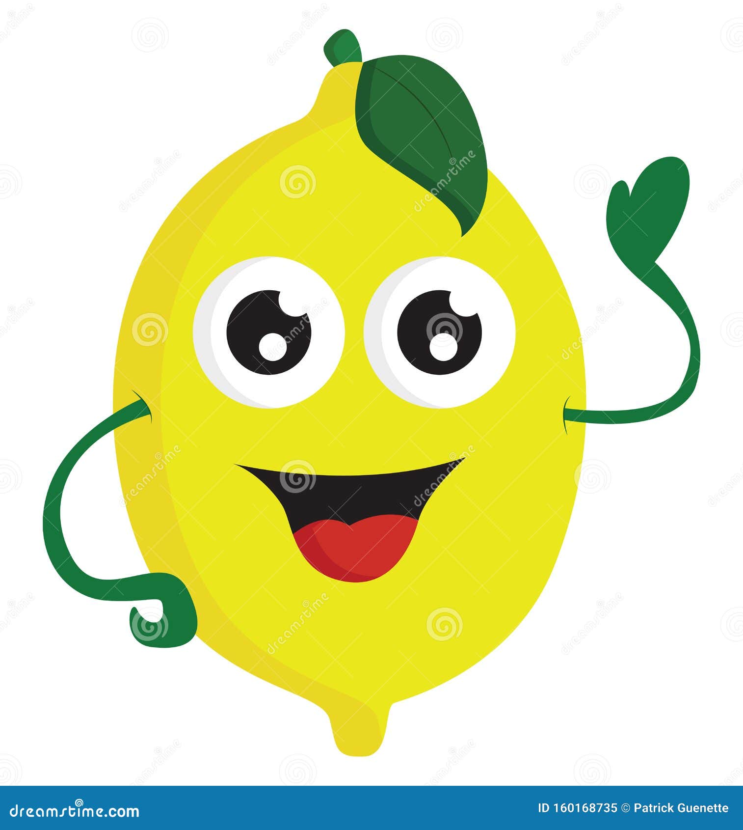 A Happy Lemon, Vector or Color Illustration Stock Illustration ...