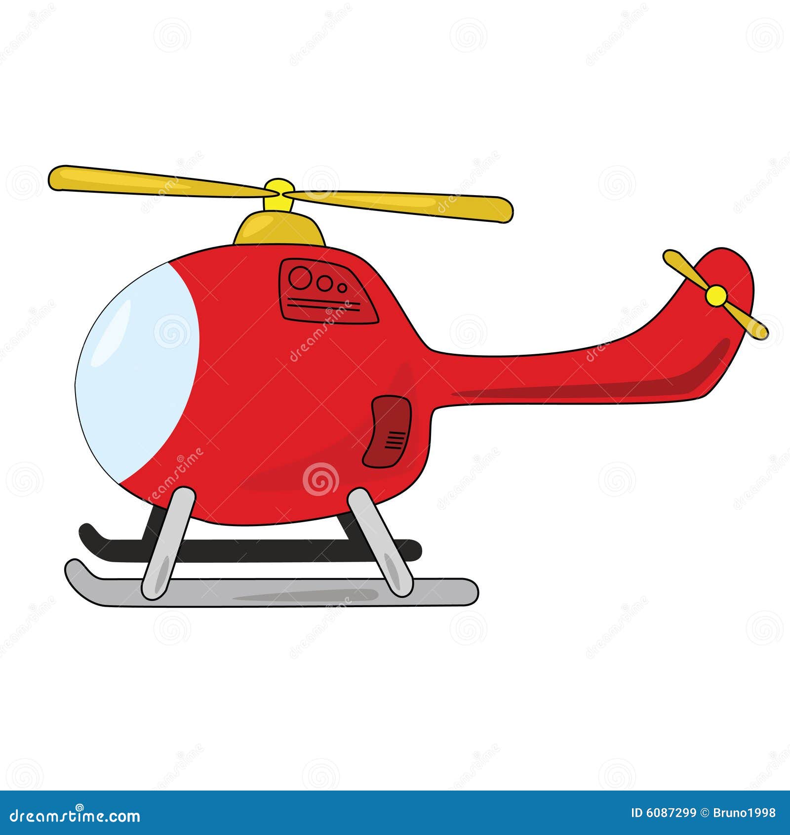 Cartoon helicopter stock vector. Illustration of vector - 6087299