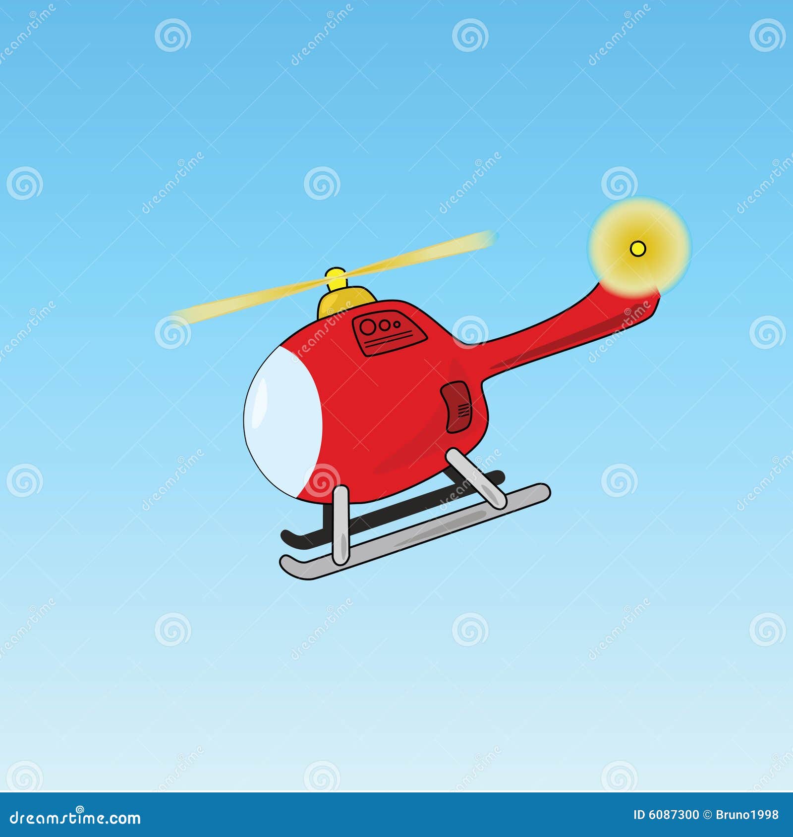 Cartoon helicopter flying stock vector. Illustration of landing 6087300