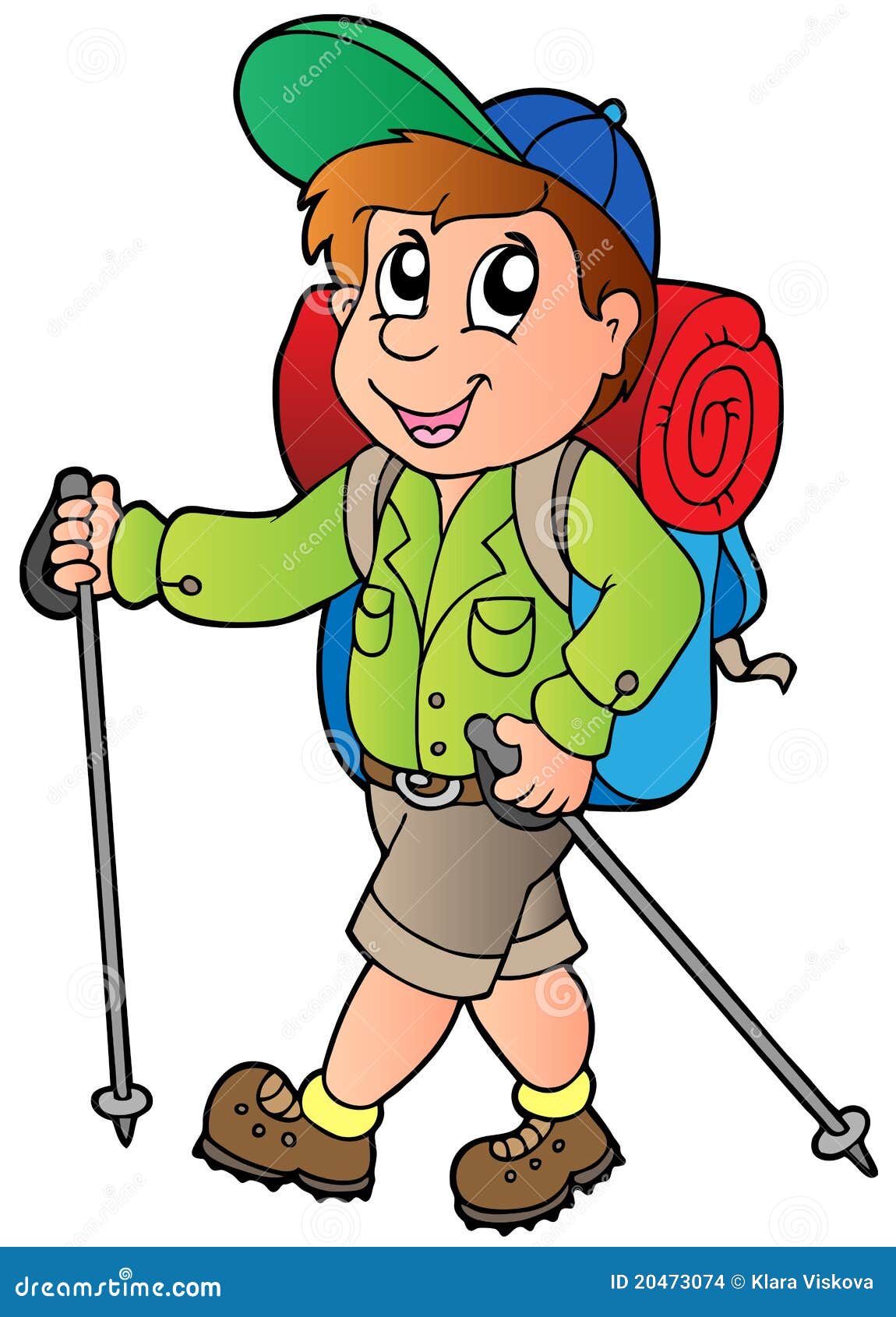 cartoon hiker boy