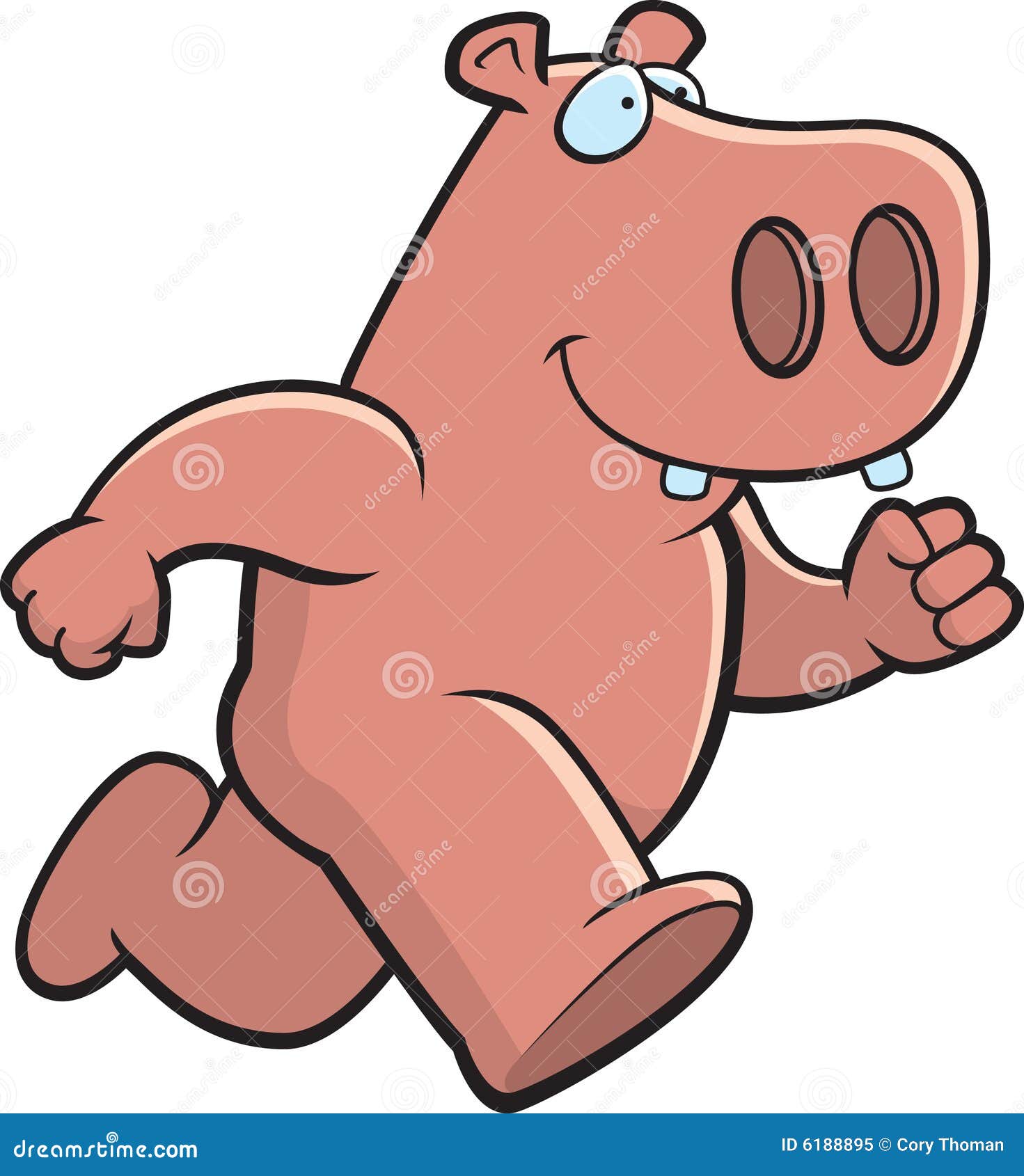 Cartoon Hippo stock vector. Illustration of vector, hippopotamus - 6188895