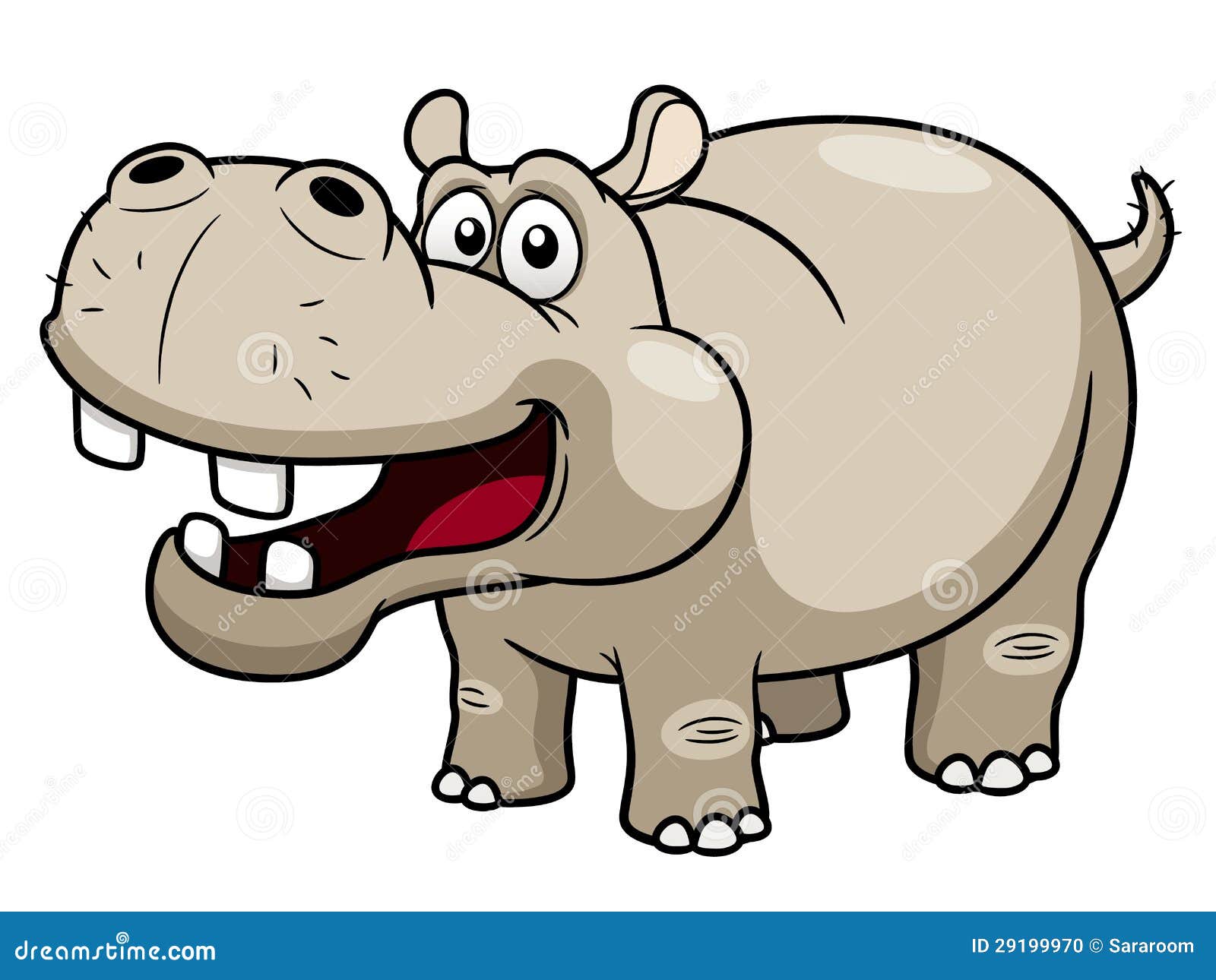 cartoon hippopotamus