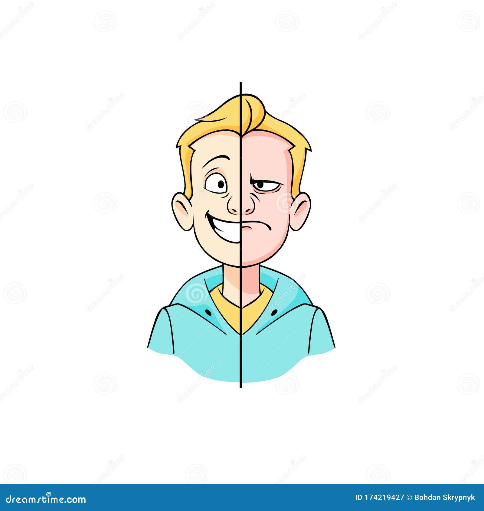 Sad Happy Half Face Stock Illustrations 127 Sad Happy Half Face Stock Illustrations Vectors Clipart Dreamstime