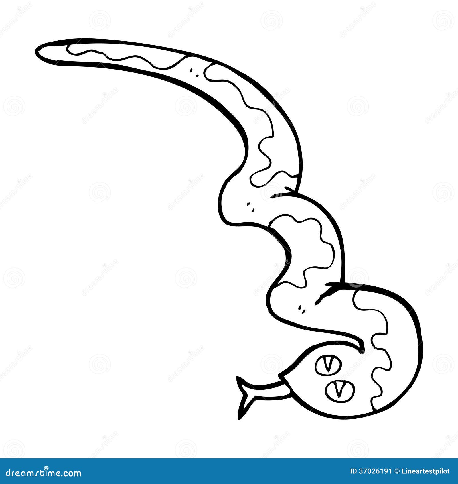 Cartoon hissing snake stock illustration. Illustration of quirky - 37026191