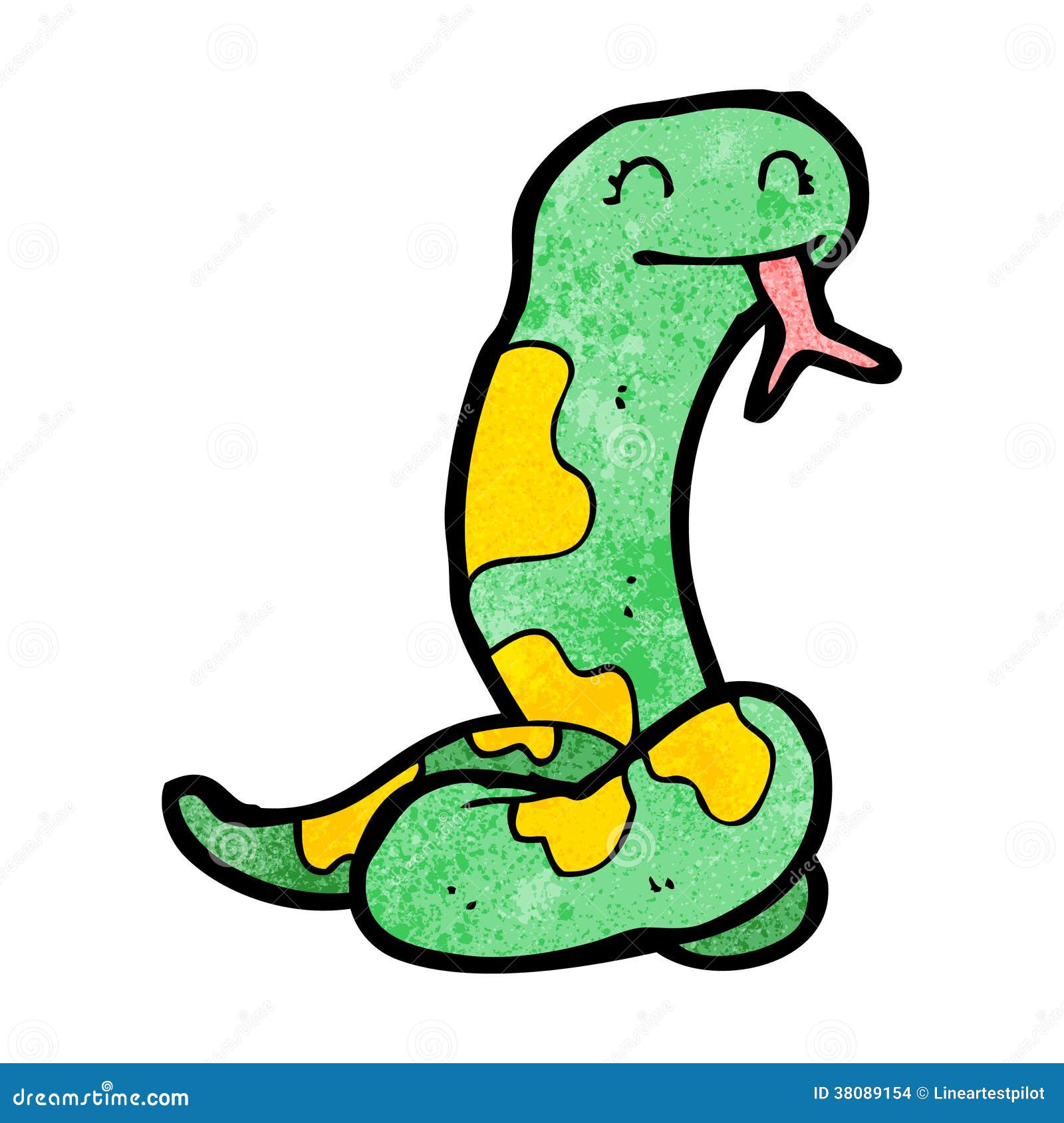 Cartoon hissing snake stock vector. Illustration of hissing - 38089154