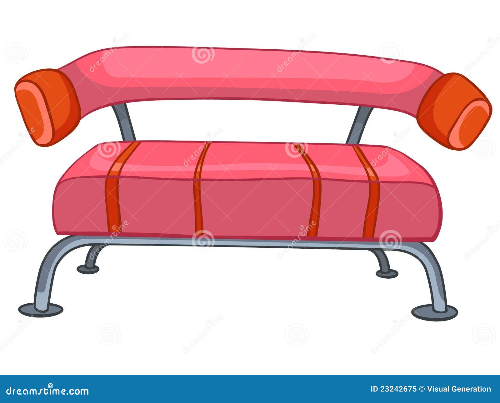 Cartoon Home Furniture Sofa Stock Vector - Illustration of comfortable