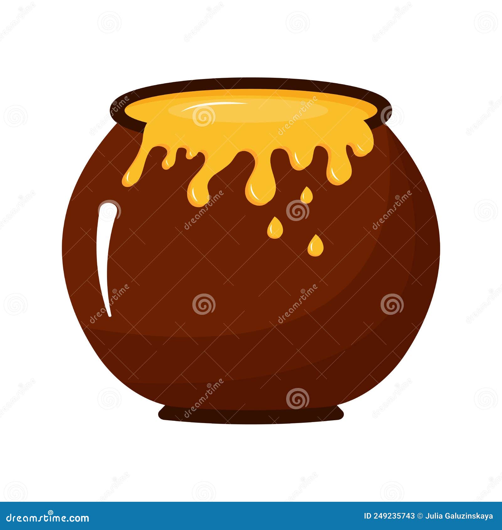 Cartoon Honey Pot Stock Vector Illustration Of Aroma 249235743 