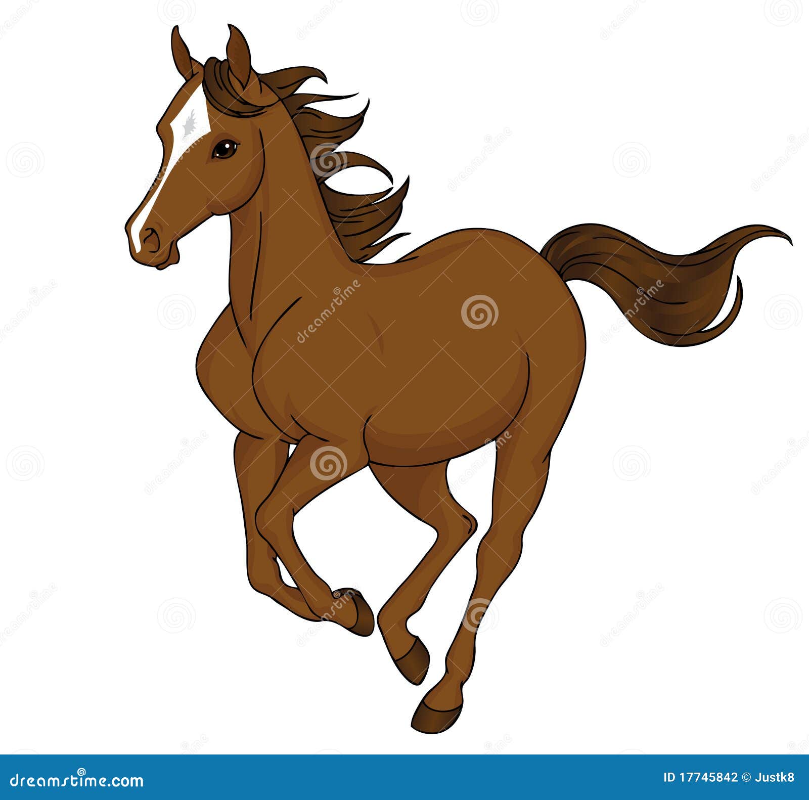 Cartoon horse running stock vector. Illustration of trotting - 17745842