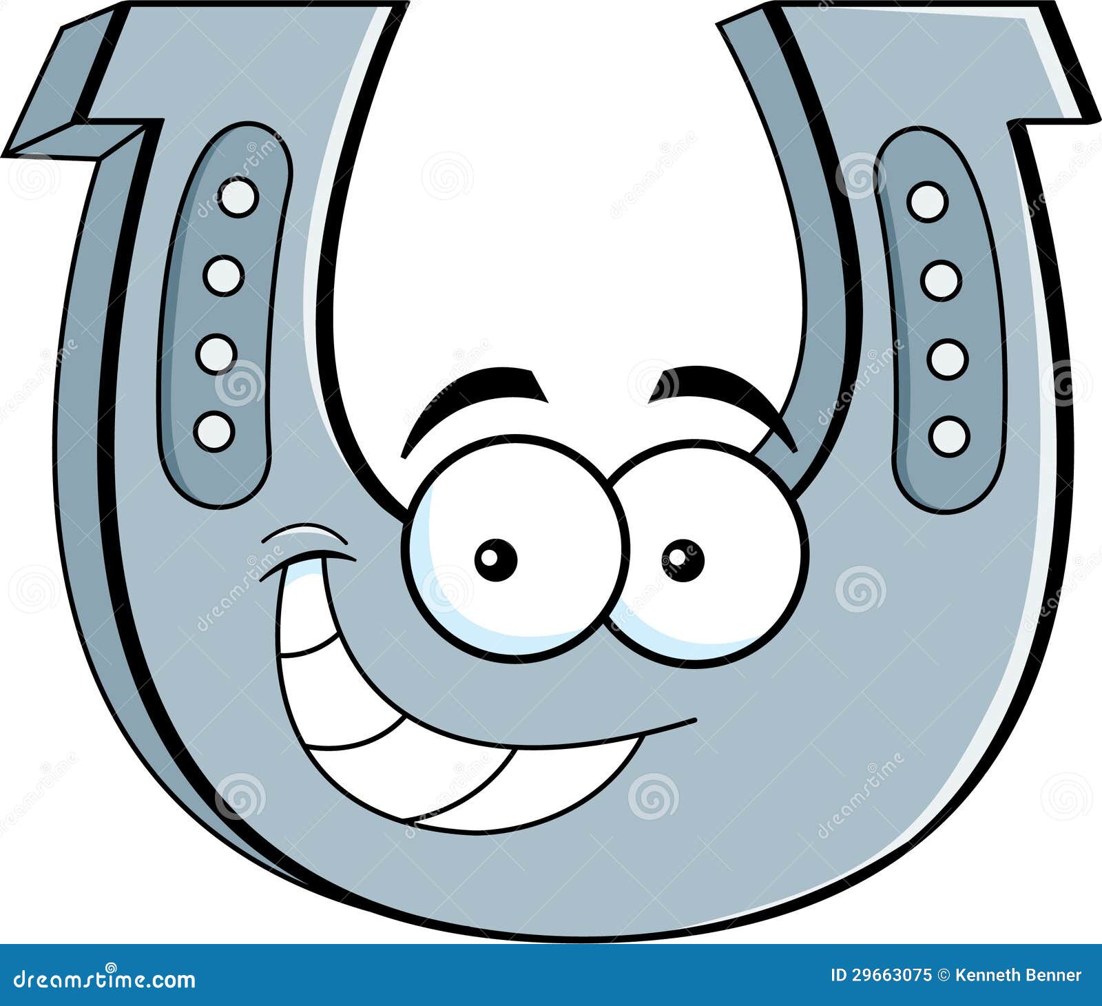 Cartoon horseshoe stock vector. Illustration of horseshoe 29663075