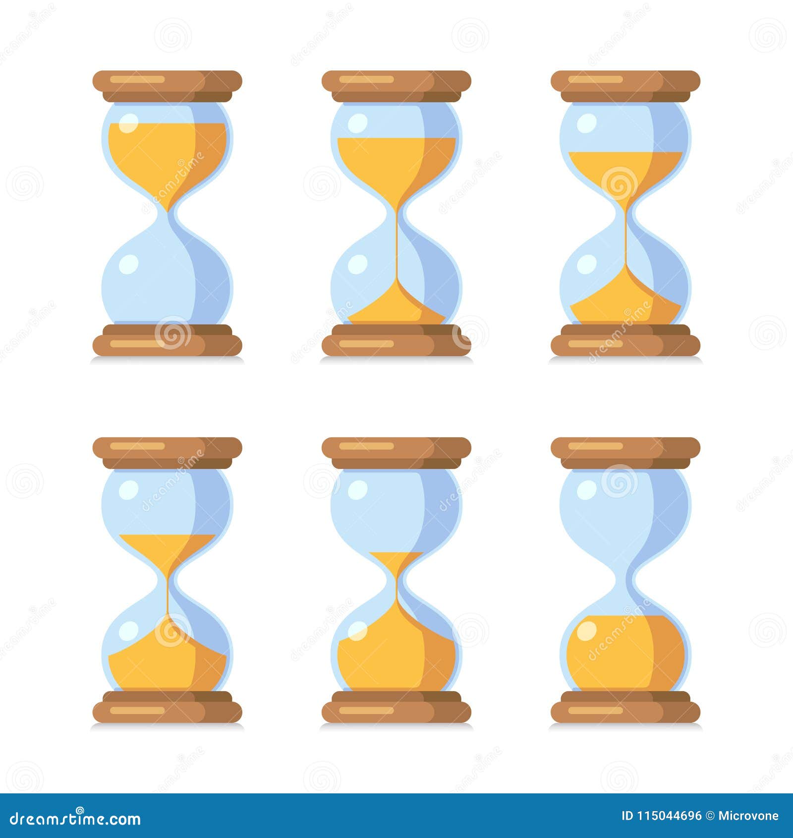 Cartoon Hourglass. Antique Sand Clock Sprite Sheet Animation Stock Vector -  Illustration of isolated, color: 115044696