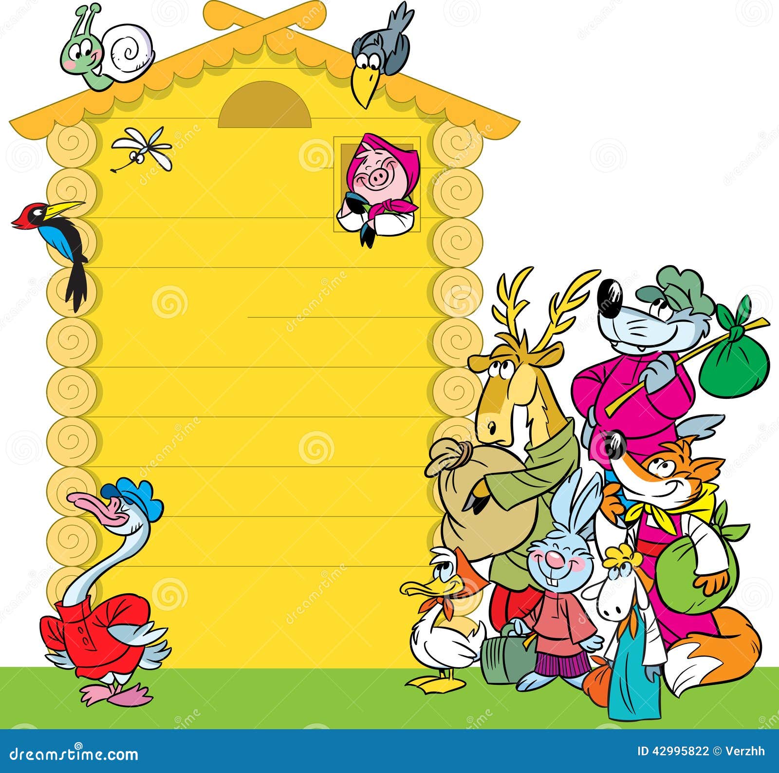 Cartoon house for animals stock vector. Illustration of design - 42995822