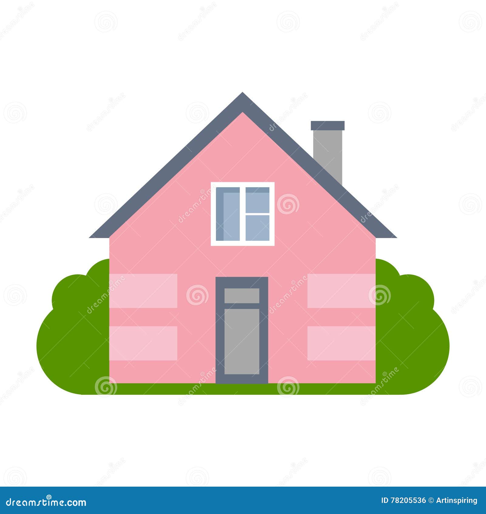 Cartoon house. stock vector. Illustration of apartment - 78205536